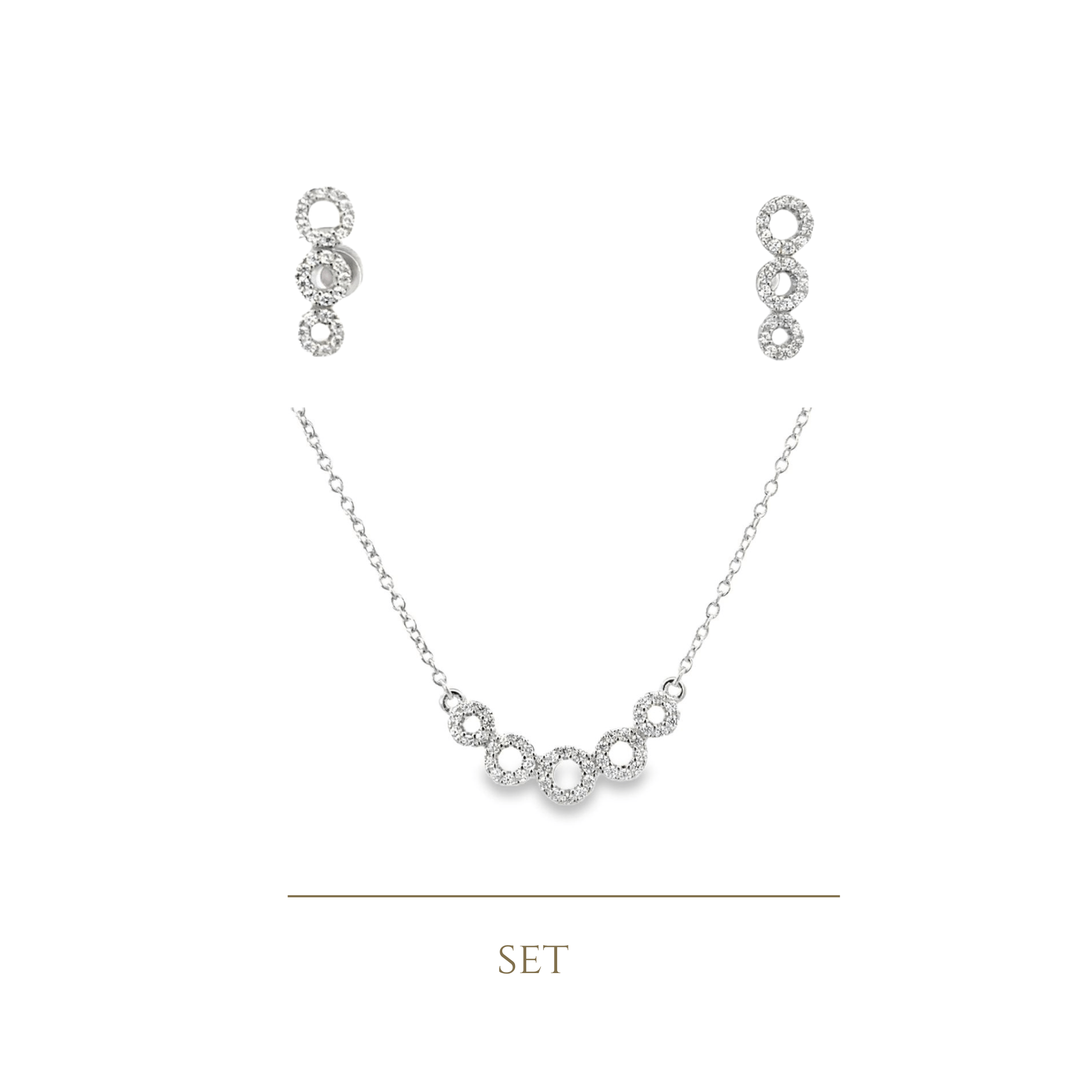 925SS MULTI ROUND CZ SET - C'SANTOS