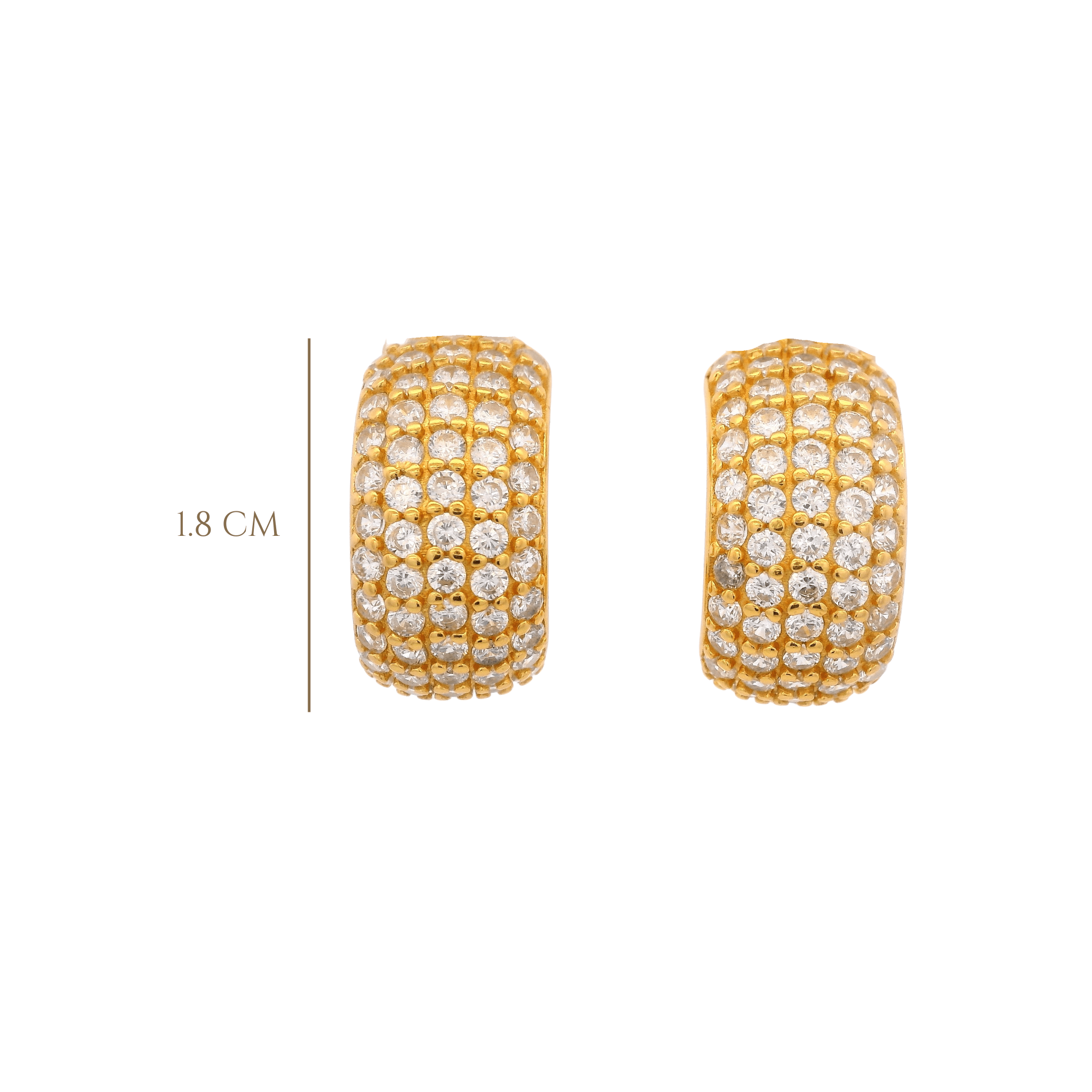 925YG BAGUETTE HOOPS CZ - C'SANTOS