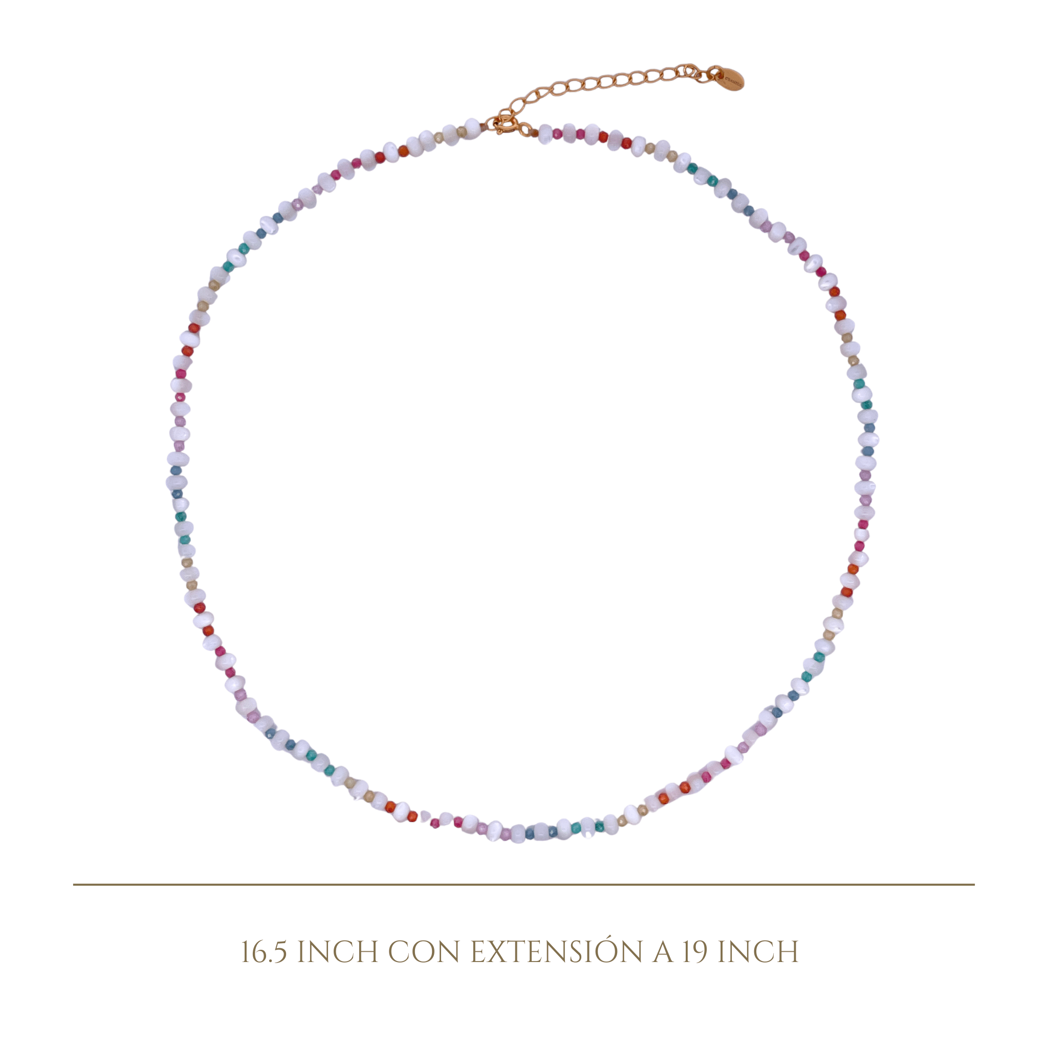 925YG BEANDS NECKLACE MOP - C'SANTOS