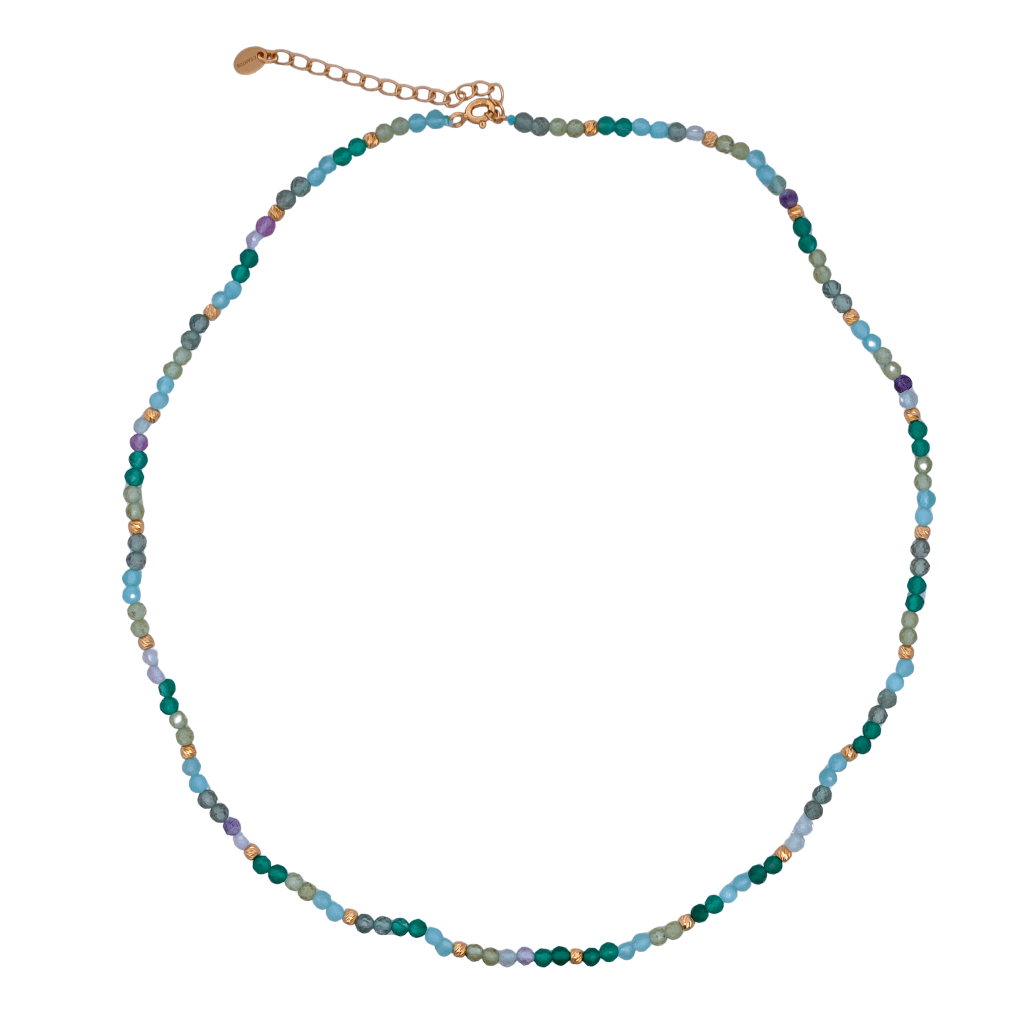 925YG BEANDS NECKLACE TOURMALINE - C'SANTOS