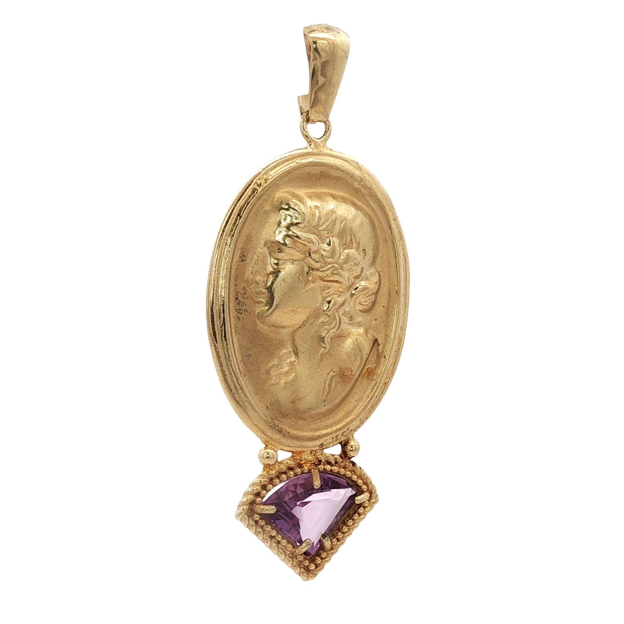 925YG CERES AND AMETHYST PENDANT - C'SANTOS