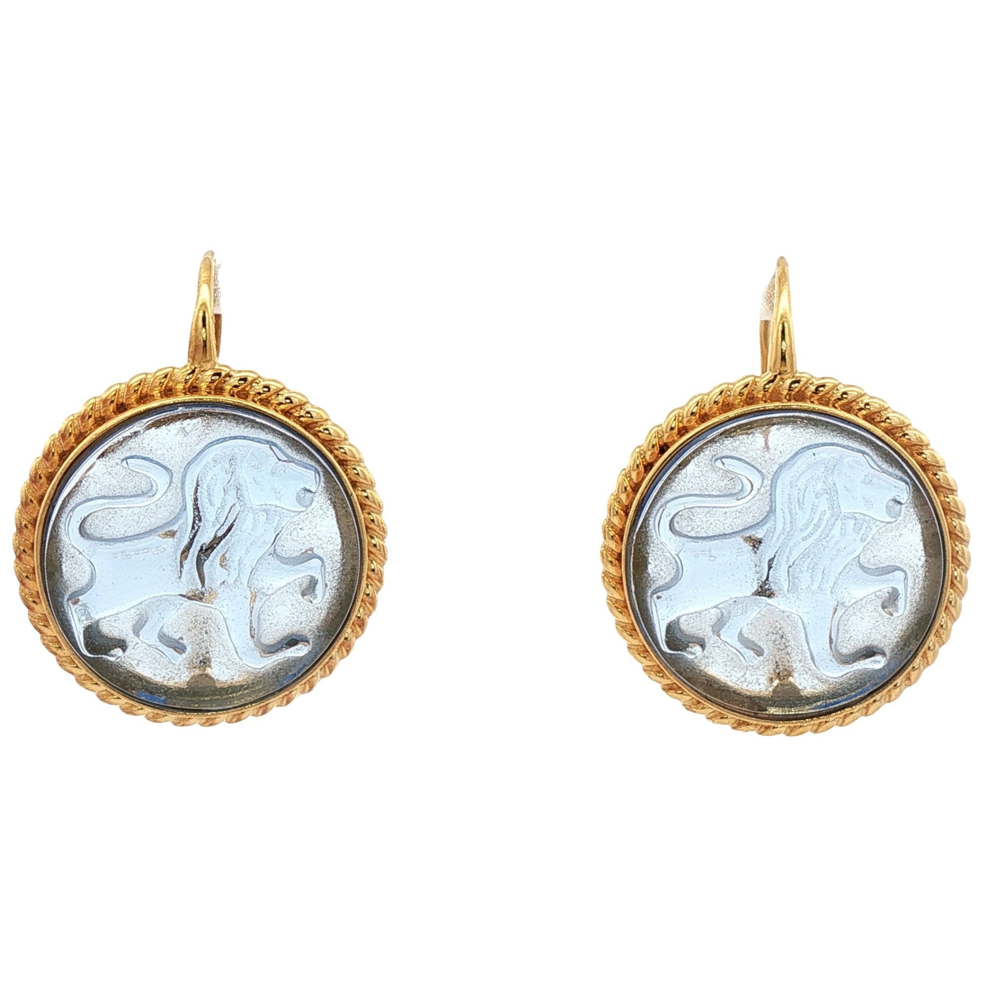 925YG CHIMERA SKY BLUE EARRINGS - C'SANTOS