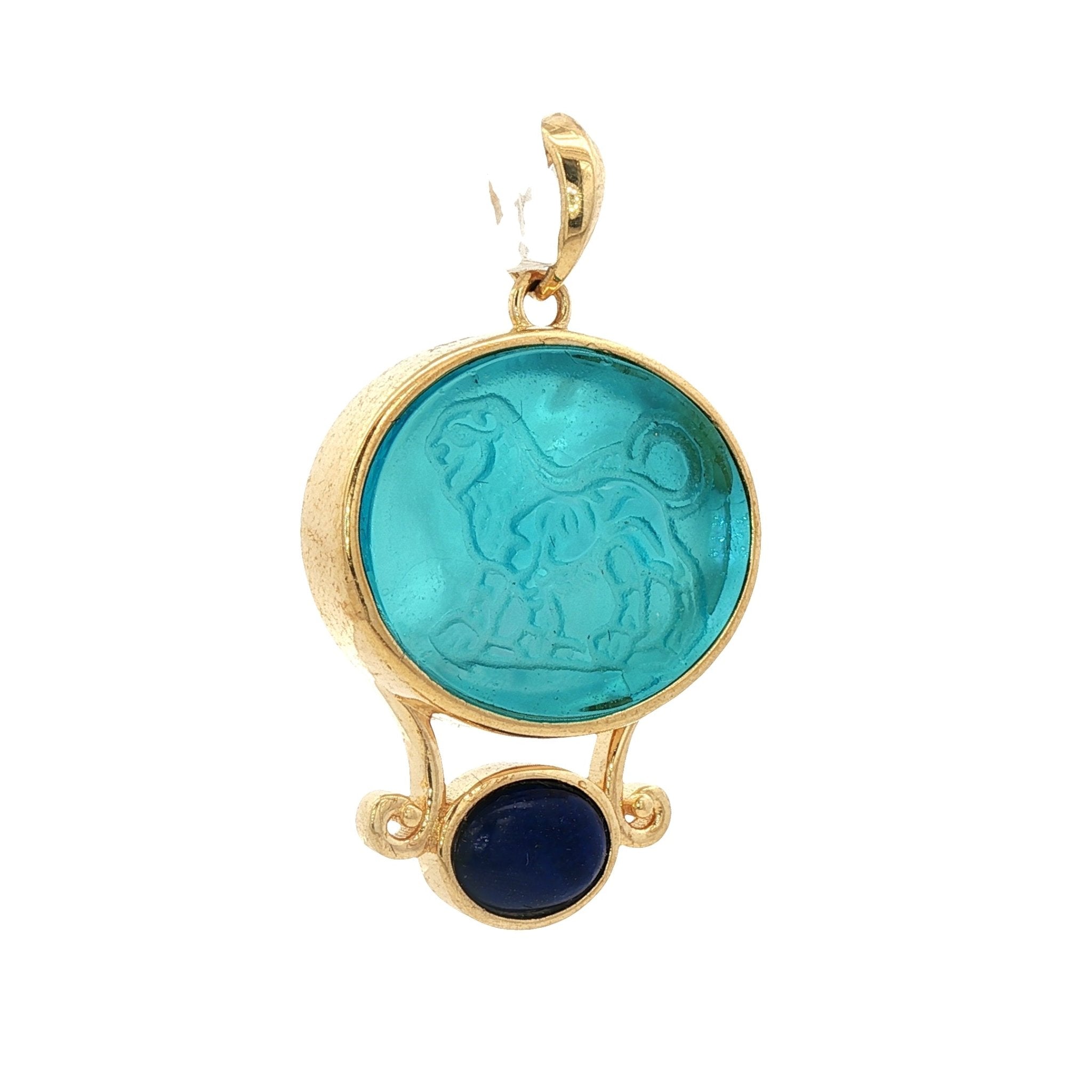 925YG CHIMERA SKY BLUE WITH LAPIS LAZULI PENDANT - C'SANTOS