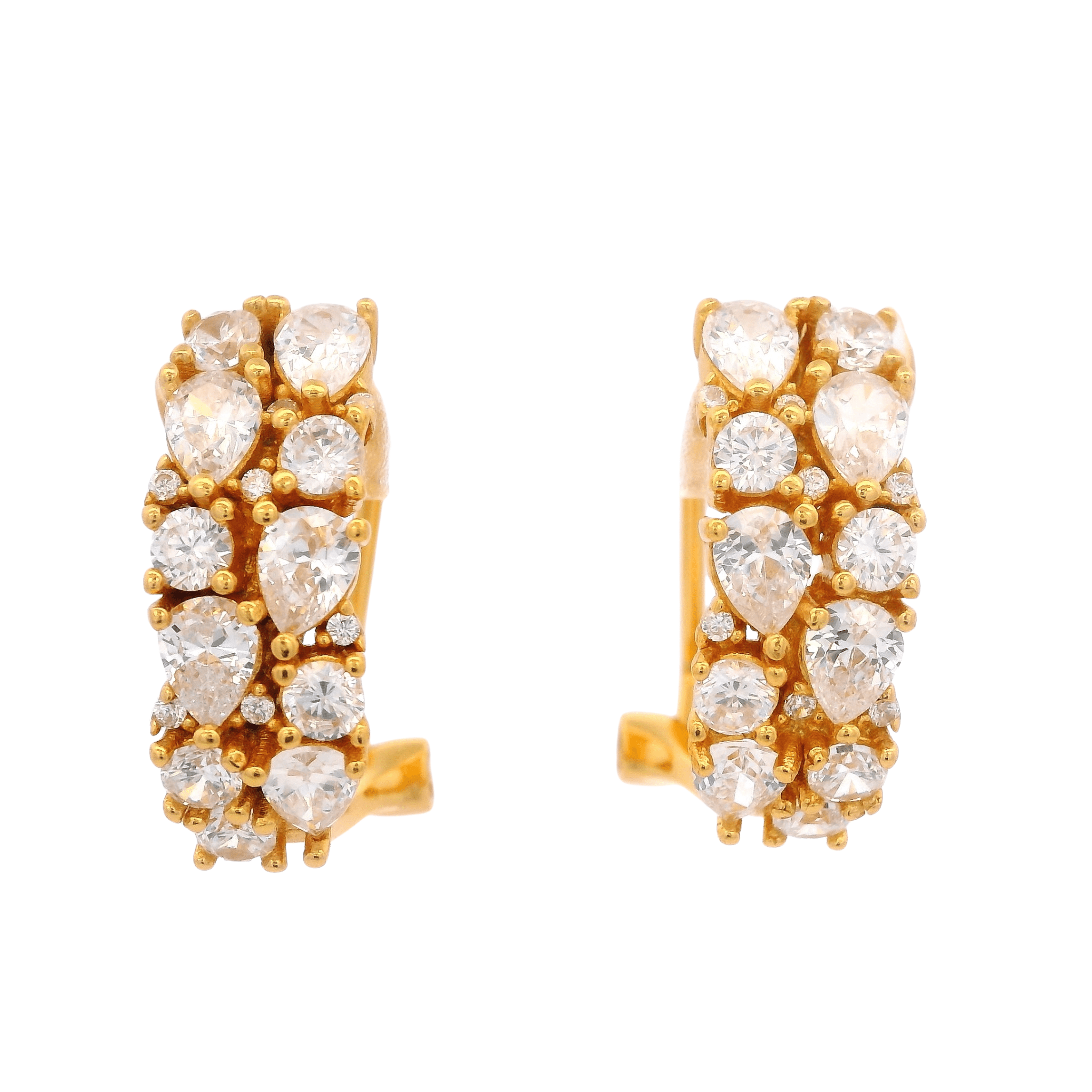 925YG CLUSTER HOOPS CZ - C'SANTOS