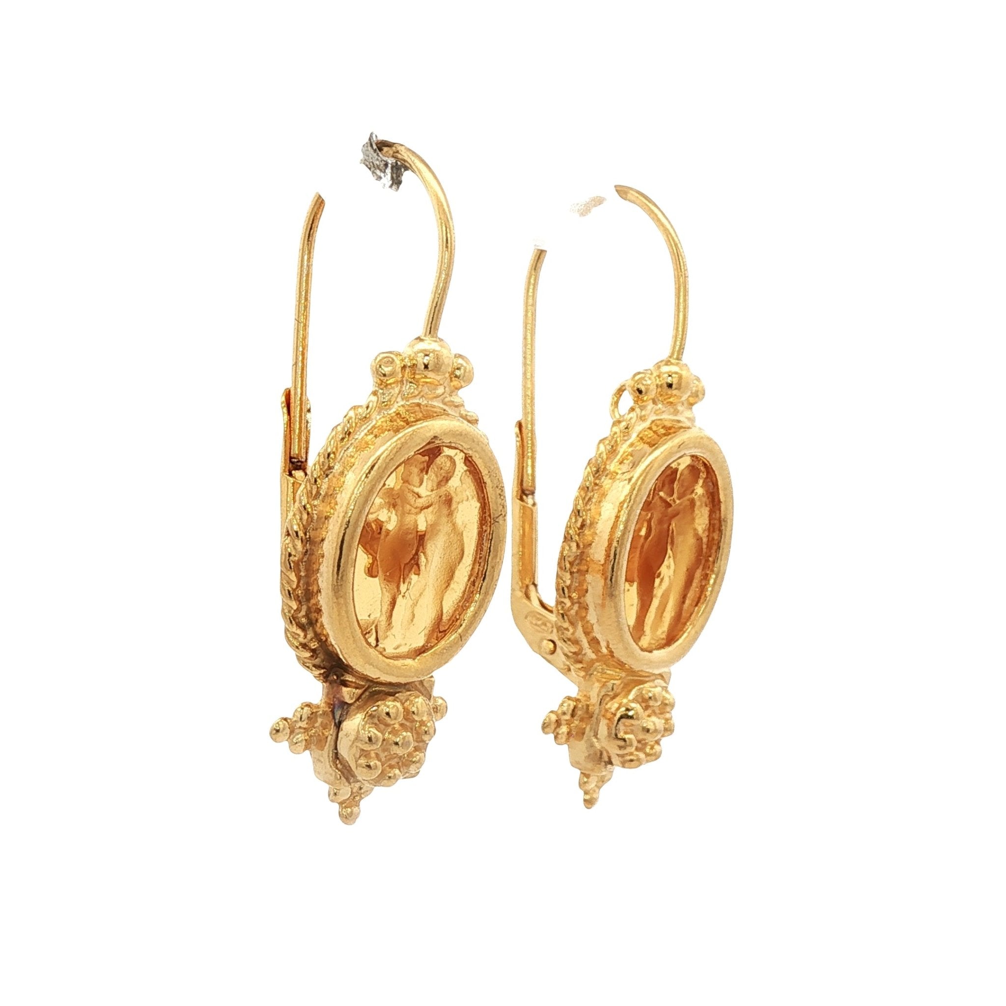 925YG DANCING ANGELS AMBAR EARRINGS - C'SANTOS