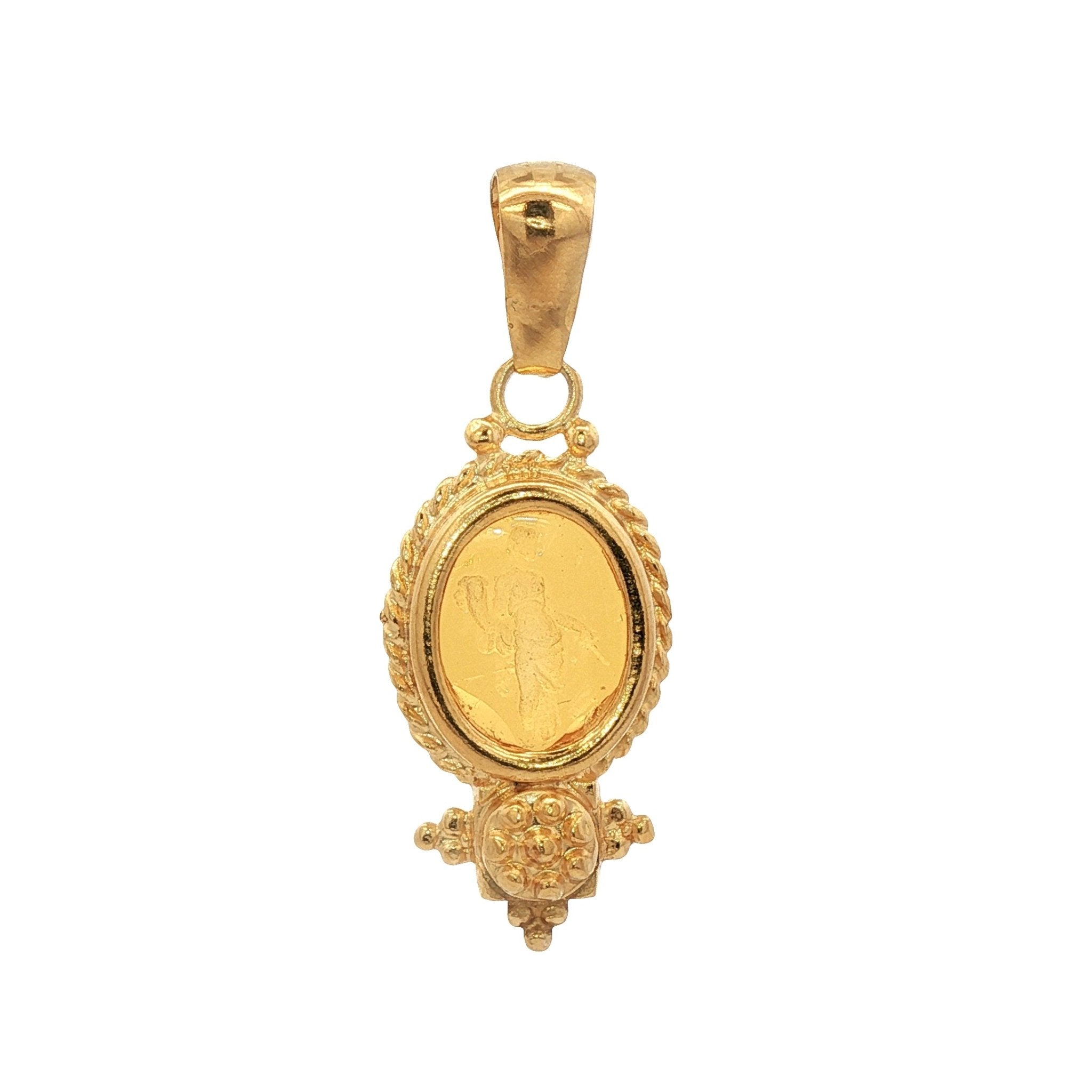 925YG FORTUNE AMBAR PENDANT - C'SANTOS