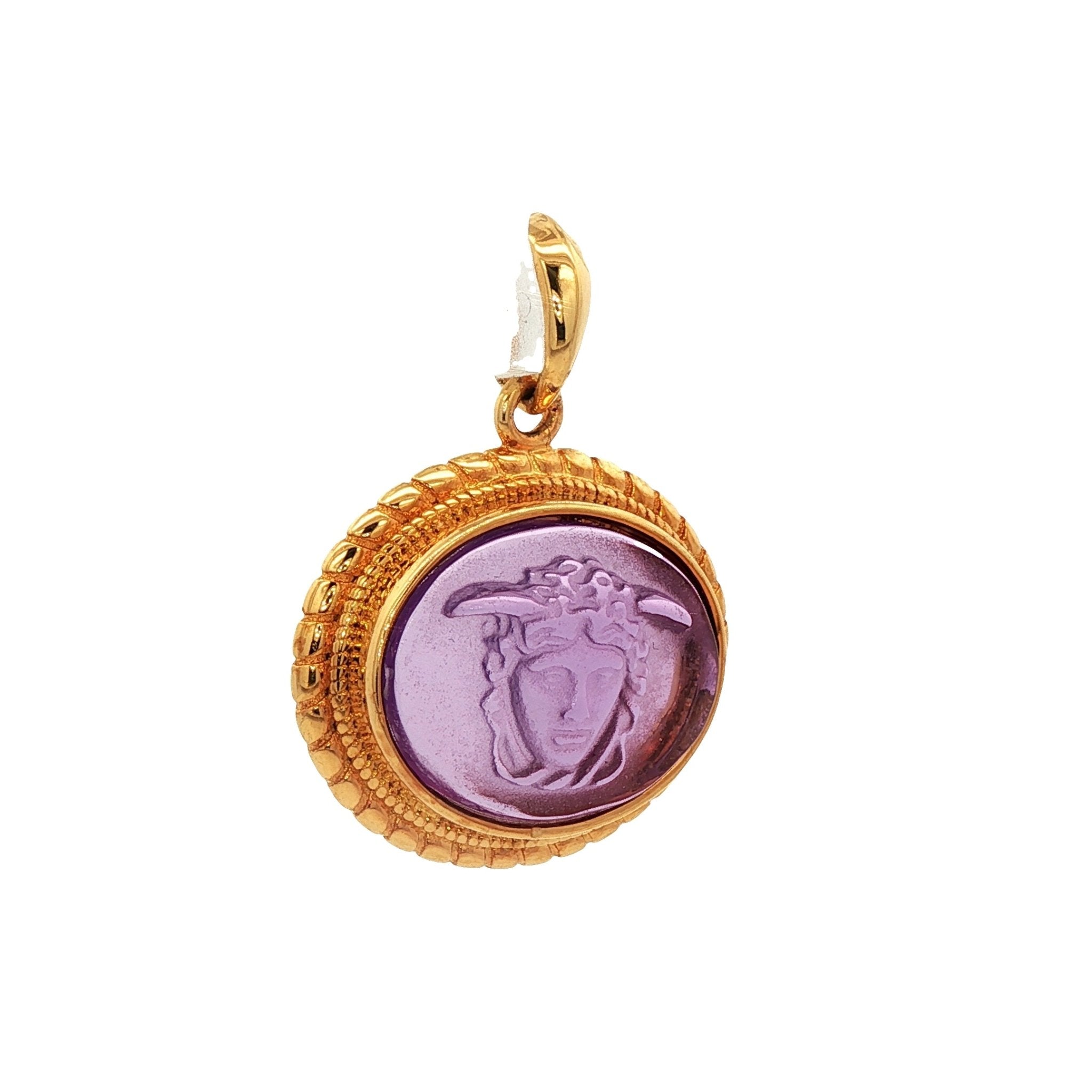 925YG MEDUSA PURPLE PENDANT - C'SANTOS