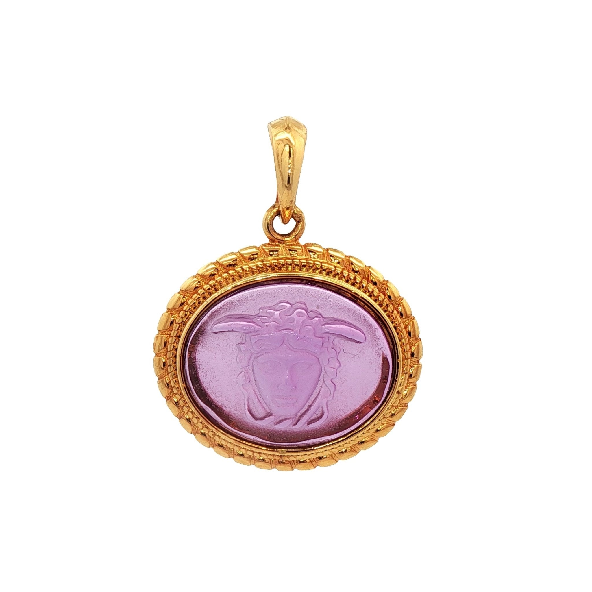 925YG MEDUSA PURPLE PENDANT - C'SANTOS