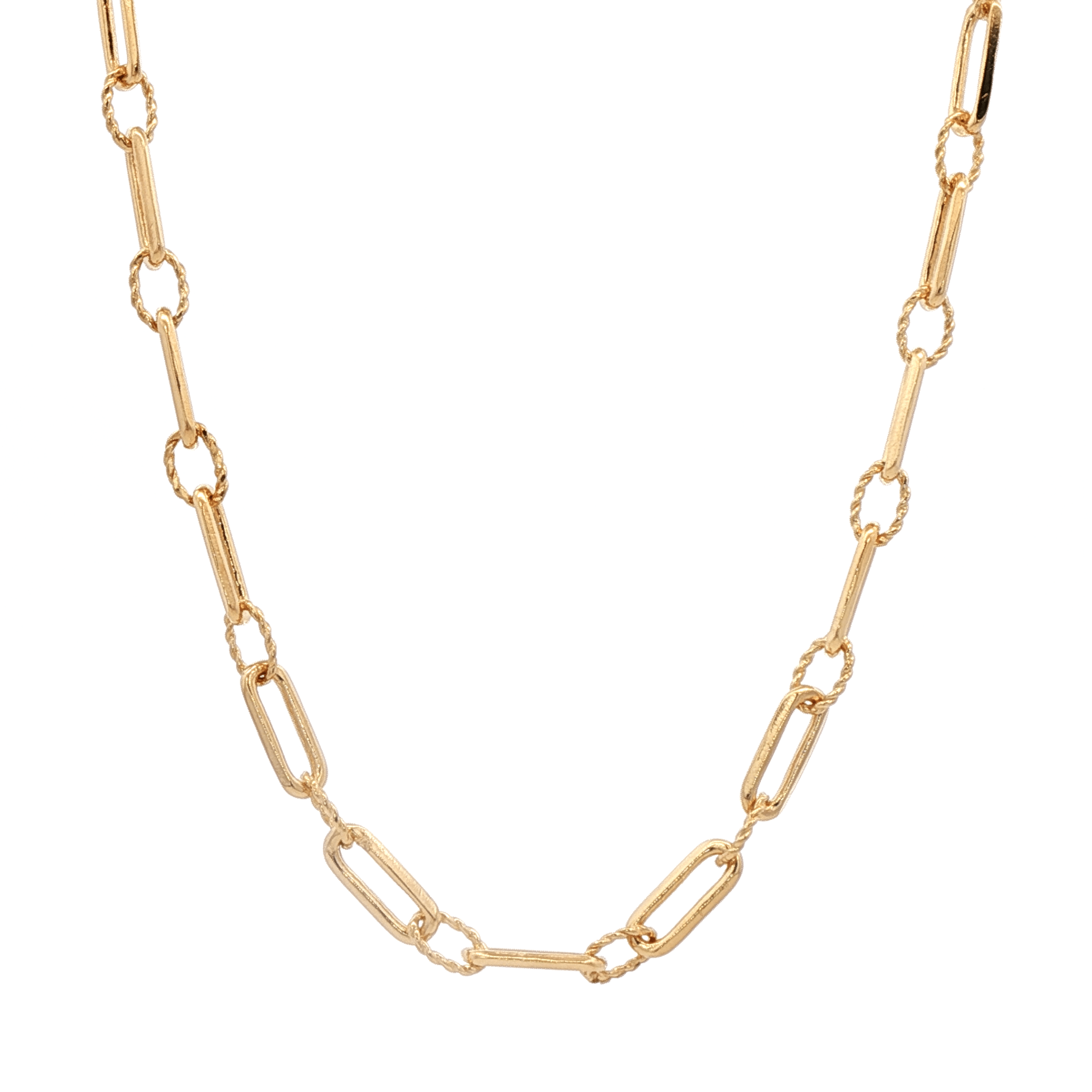925YG PAPER CLIP OVAL GILT CHAIN - C'SANTOS