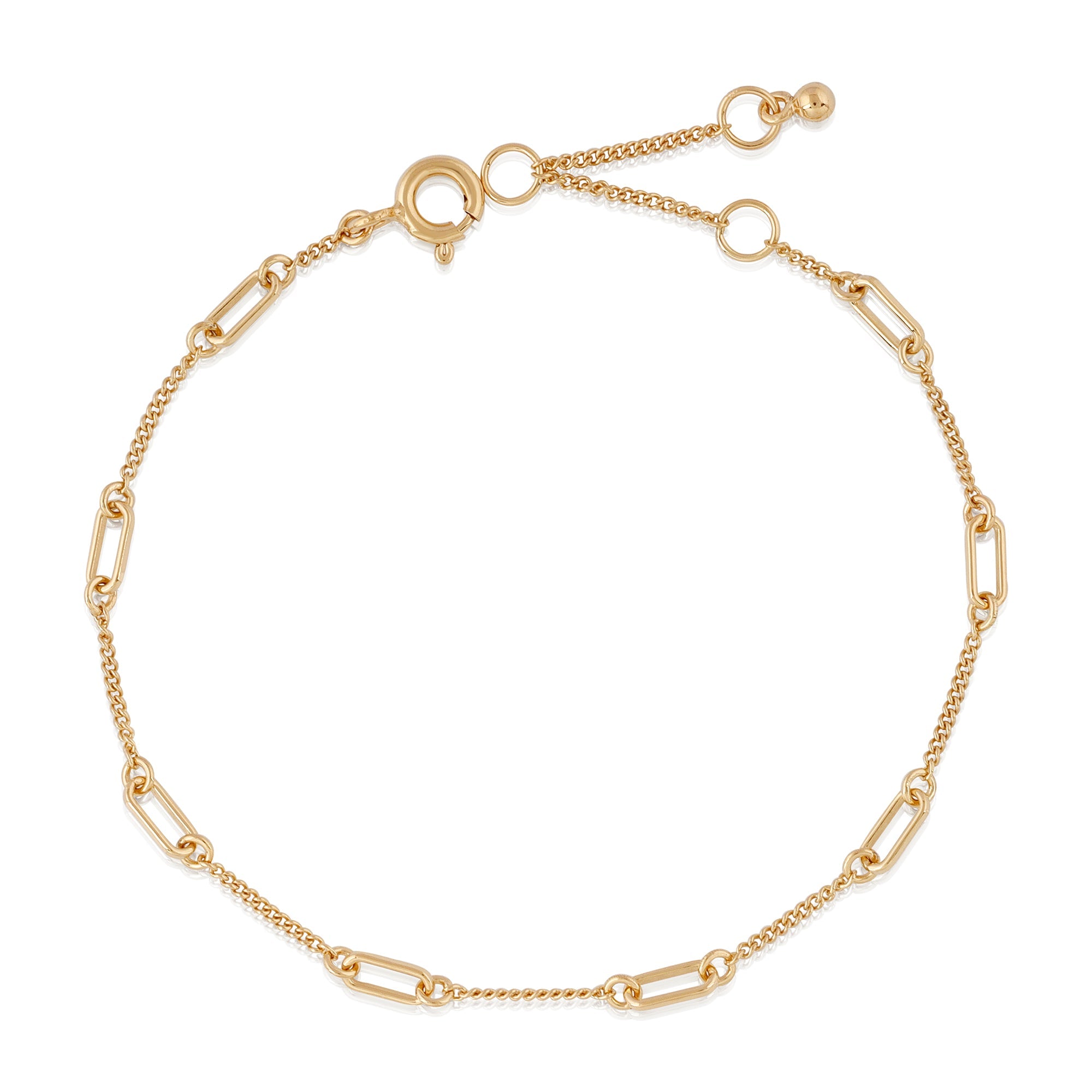 925YG ROLO CLIP BRACELET - C'SANTOS