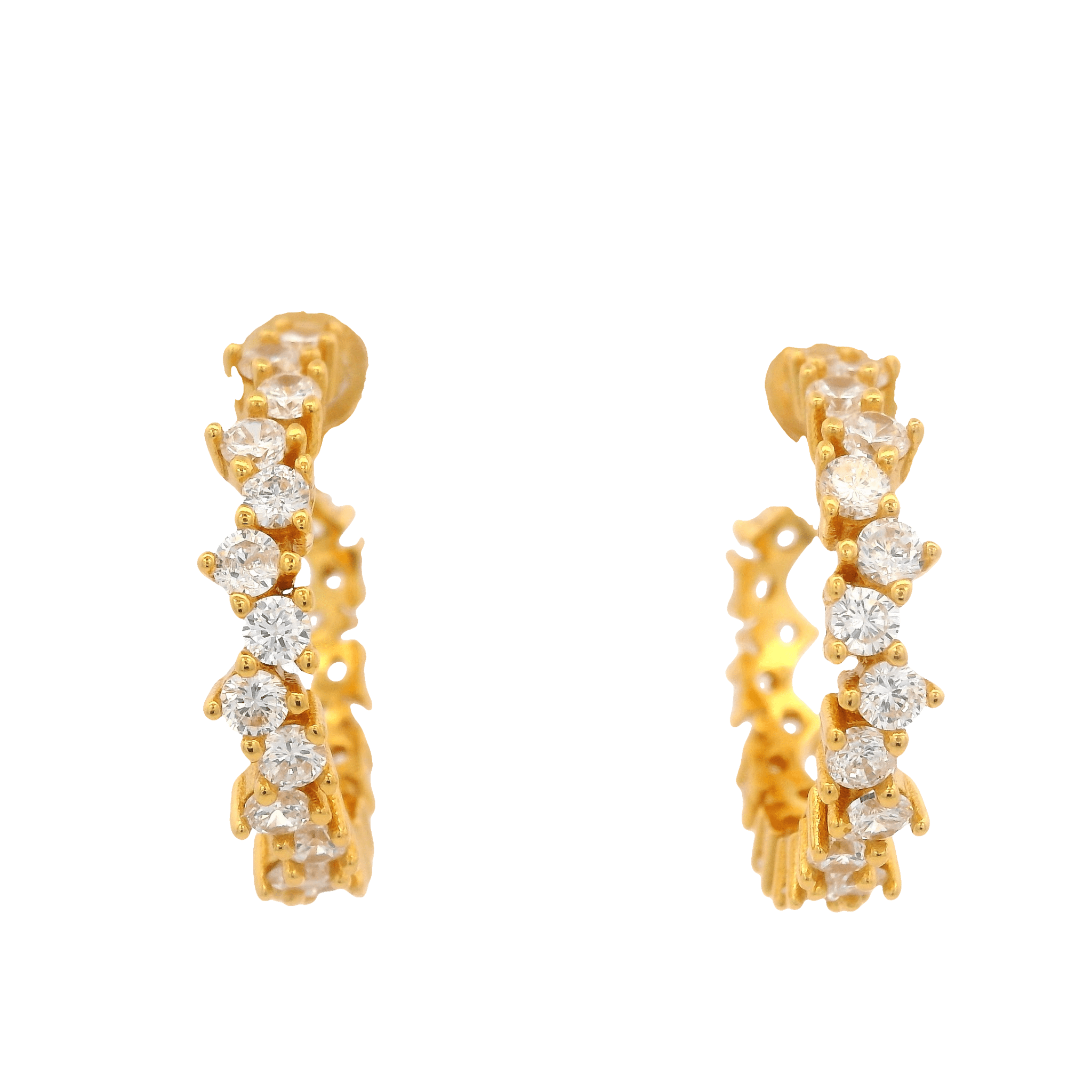 925YG SEMI INFINITY HOOPS CZ - C'SANTOS