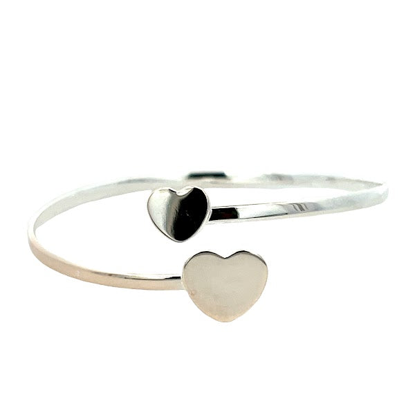 925 SILVER PLATED BANGLE HEART