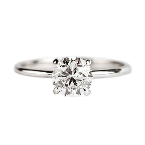 14K WHITE GOLD SOLITAIRE SETTING RING