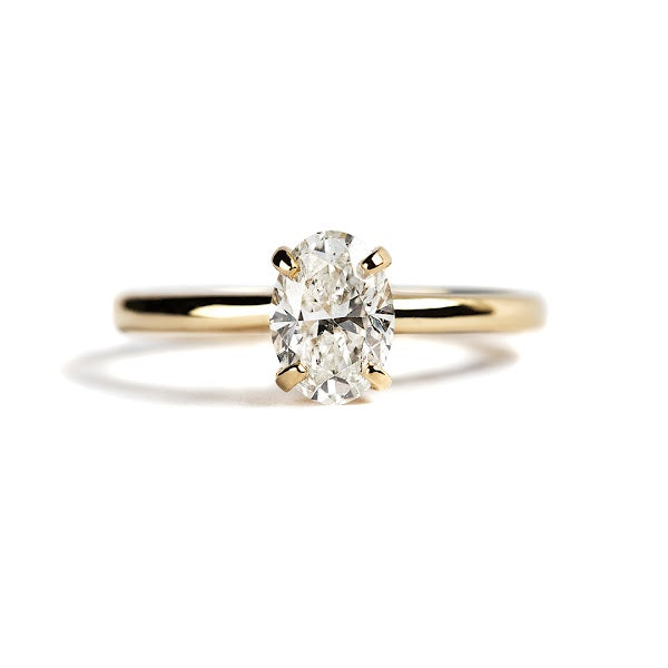 14K YELLOW GOLD SOLITAIRE SETTING RING