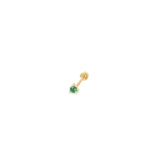 EMERALD PIERCING SET IN 14K YELLOW GOLD