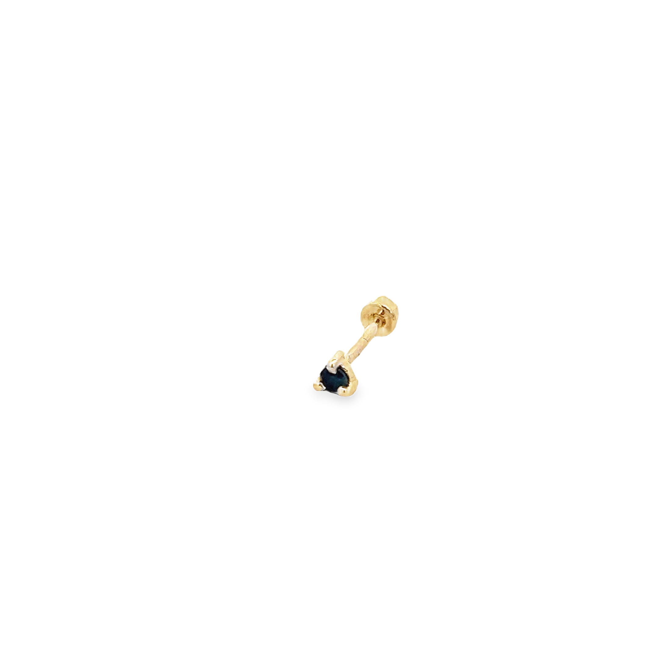 SET DE PIERCING DE ZAFIRO EN ORO AMARILLO DE 14K