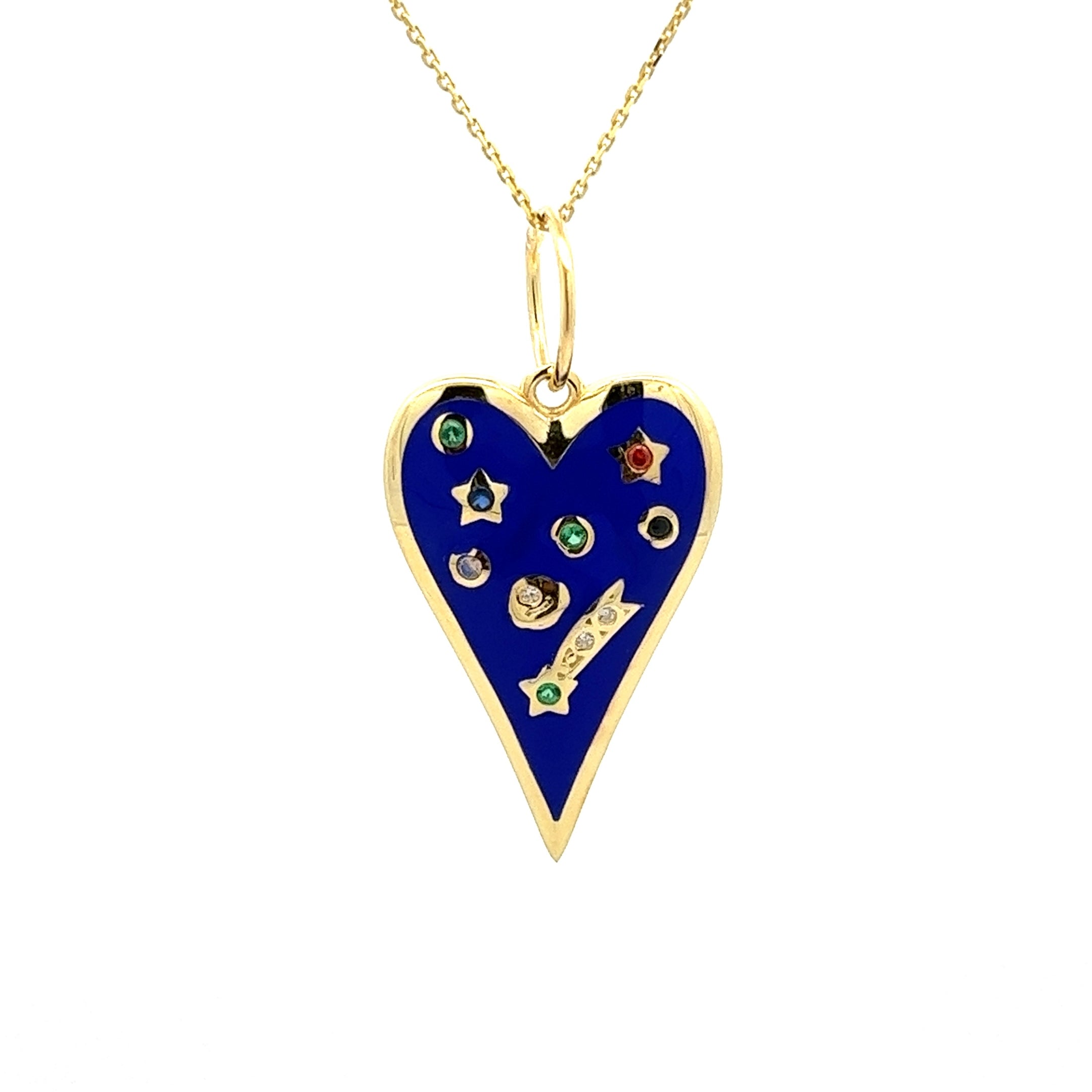 925 GOLD PLATED HEART CHARM