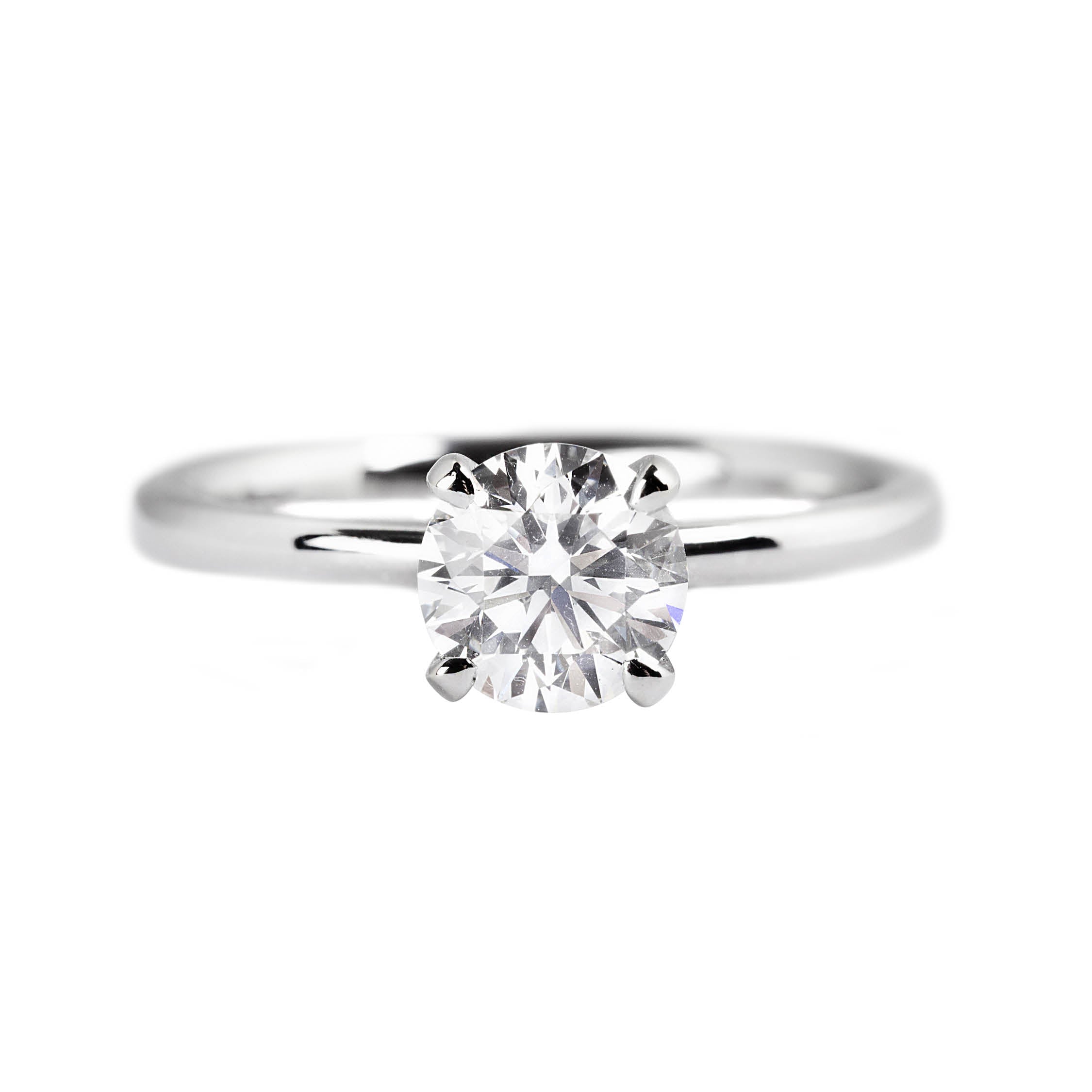 14K WHITE GOLD SOLITAIRE RING