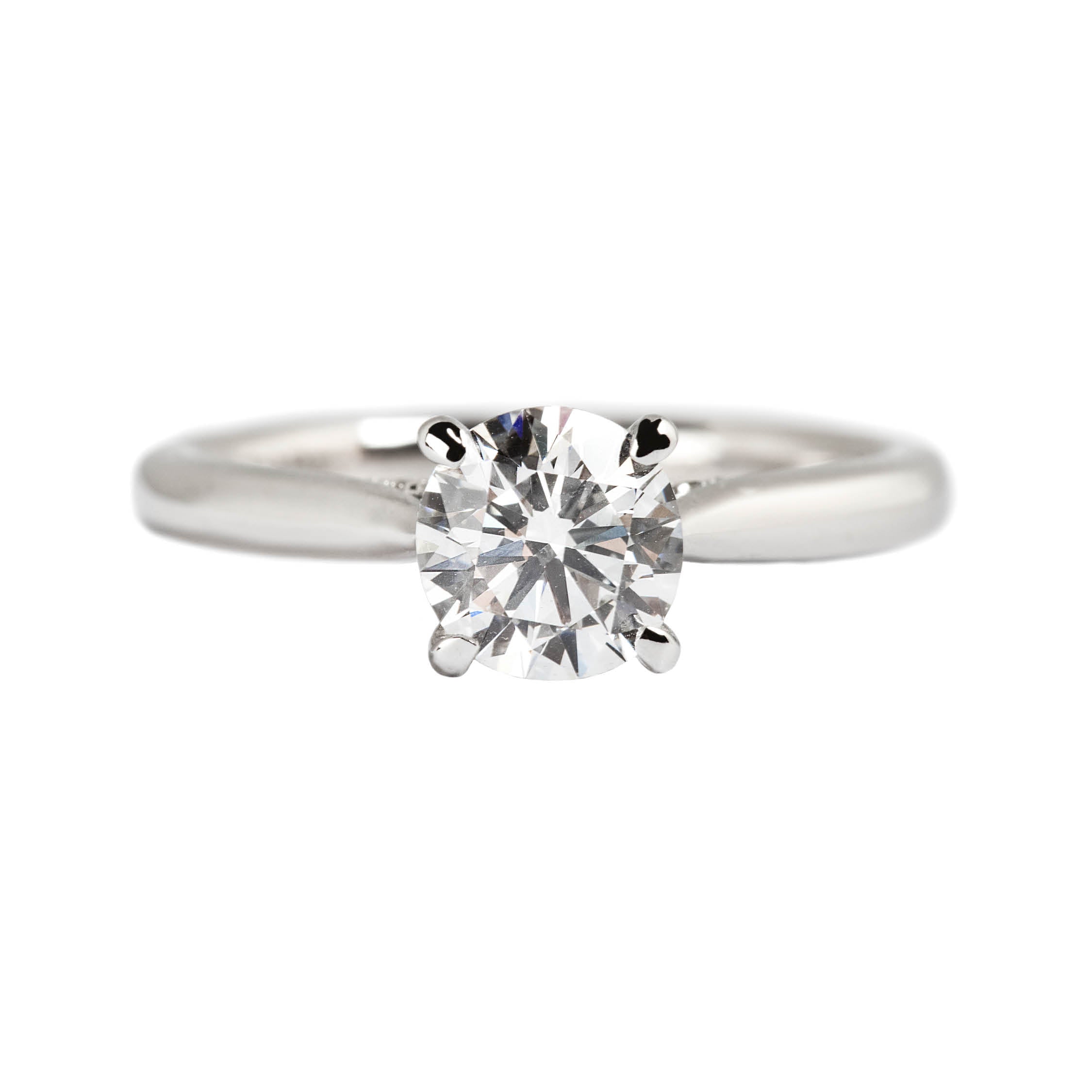 14K WHITE GOLD SOLITAIRE RING