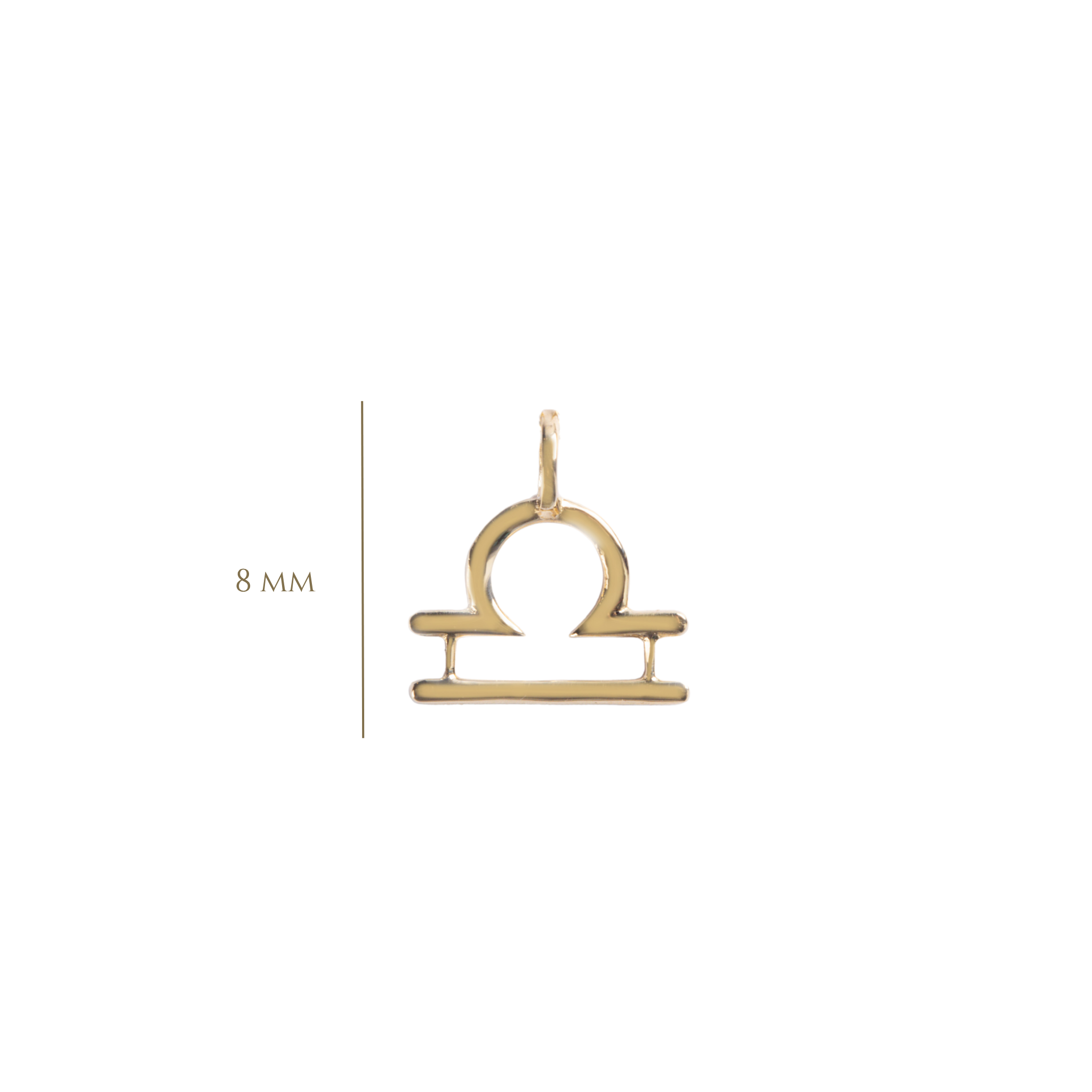 DIJE ZODIACO LIBRA EN ORO AMARILLO 14K