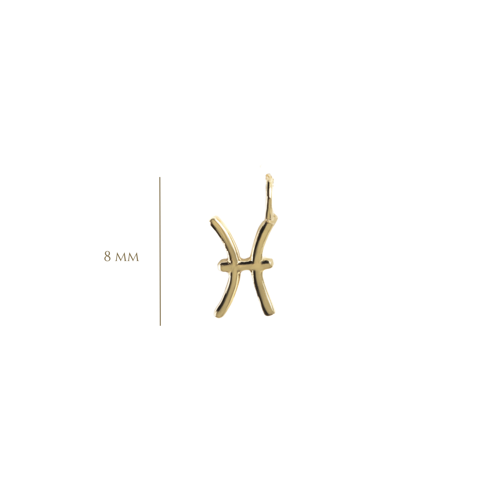 DIJE ZODIACO PISCIS EN ORO AMARILLO 14K