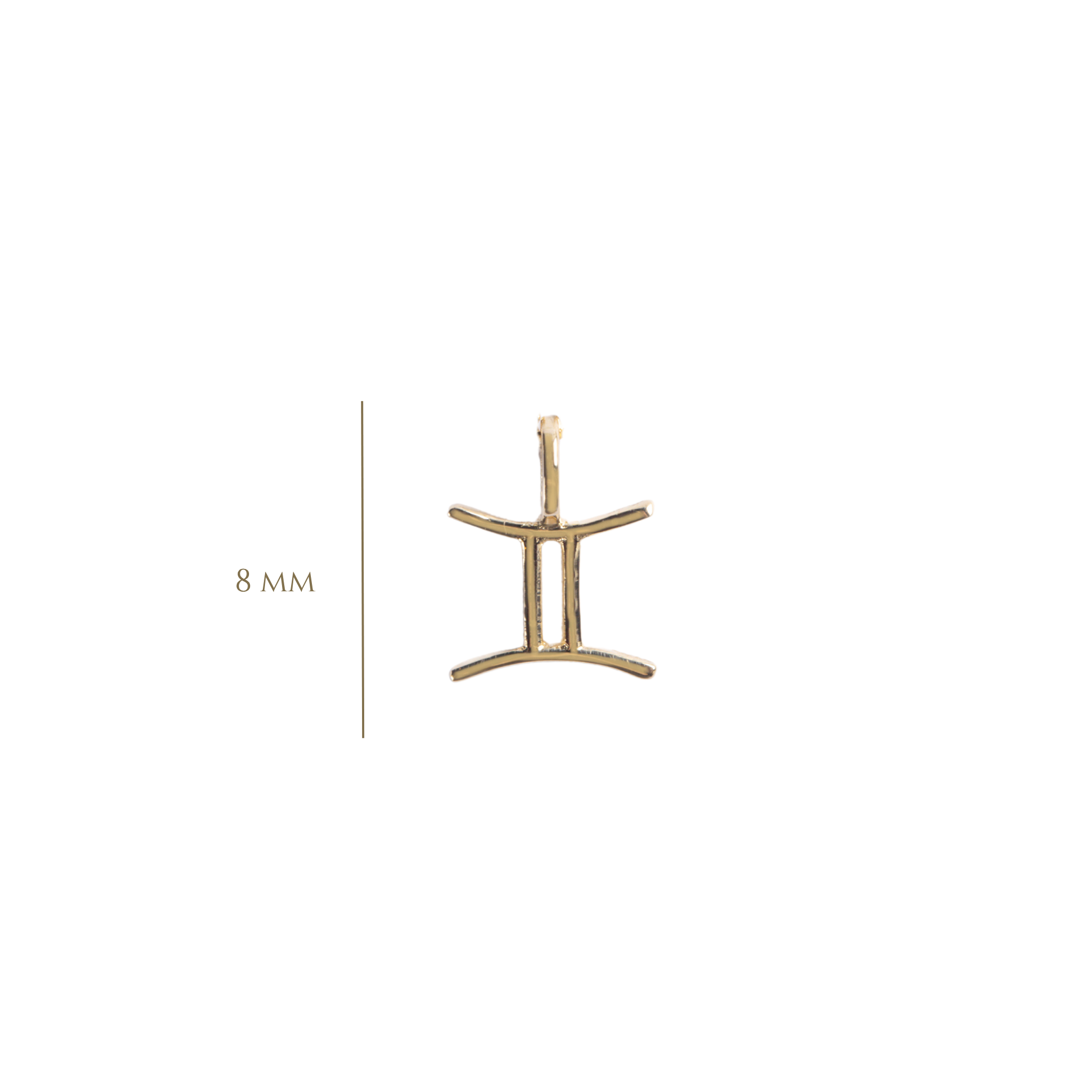 DIJE ZODIACO GEMINIS EN ORO AMARILLO 14K