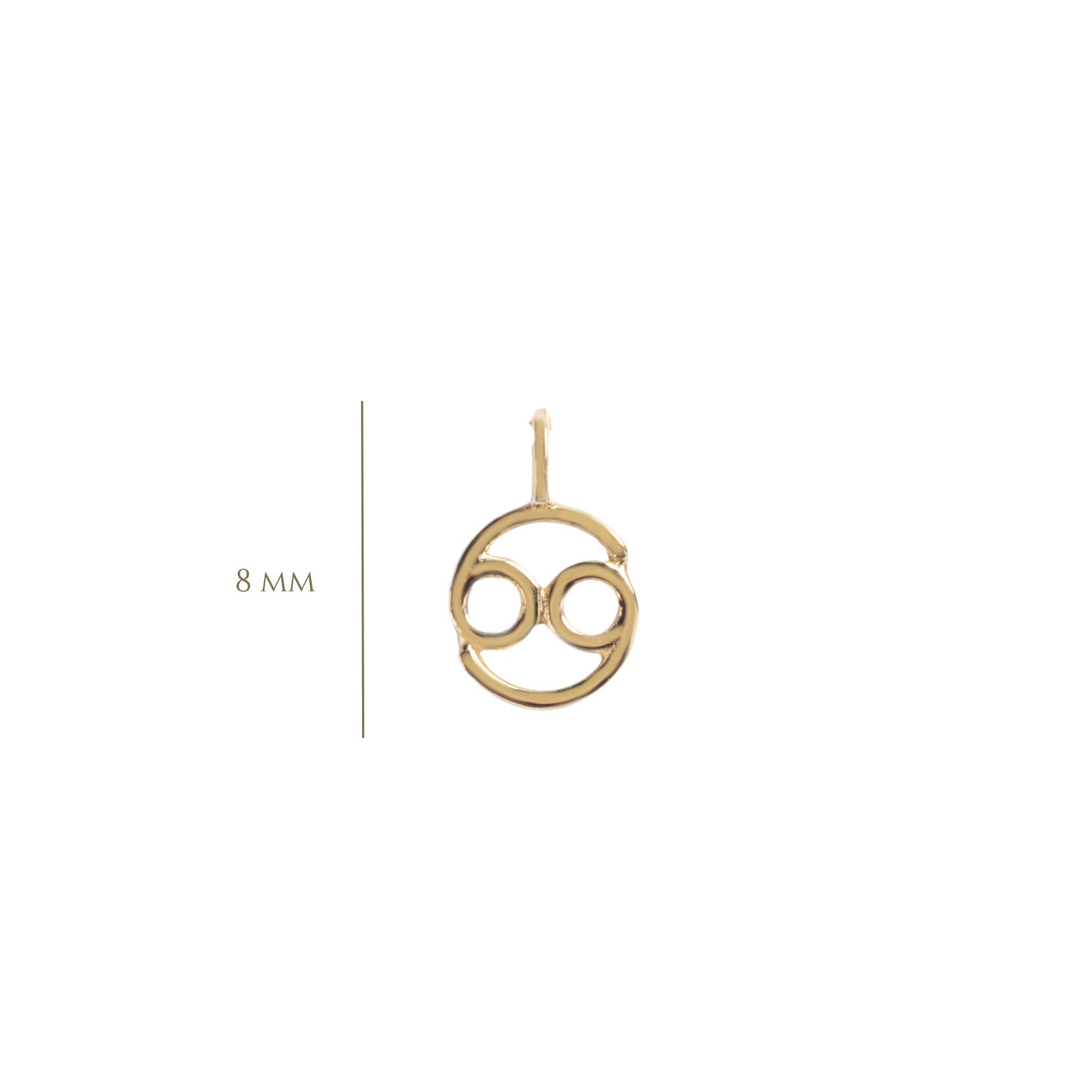 DIJE ZODIACO CANCER EN ORO AMARILLO 14K