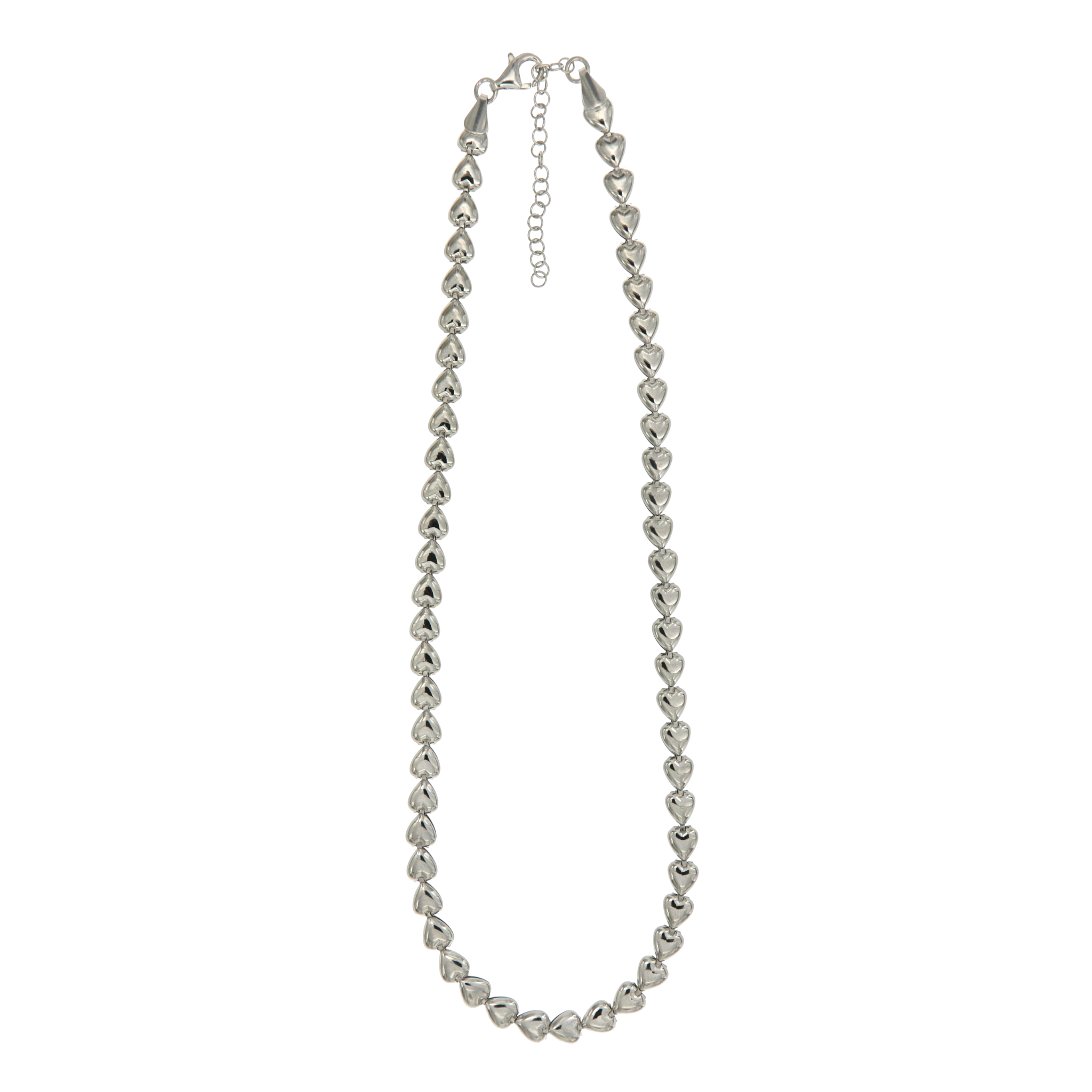 925SL TENNIS HEART SMOOTH NECKLACE