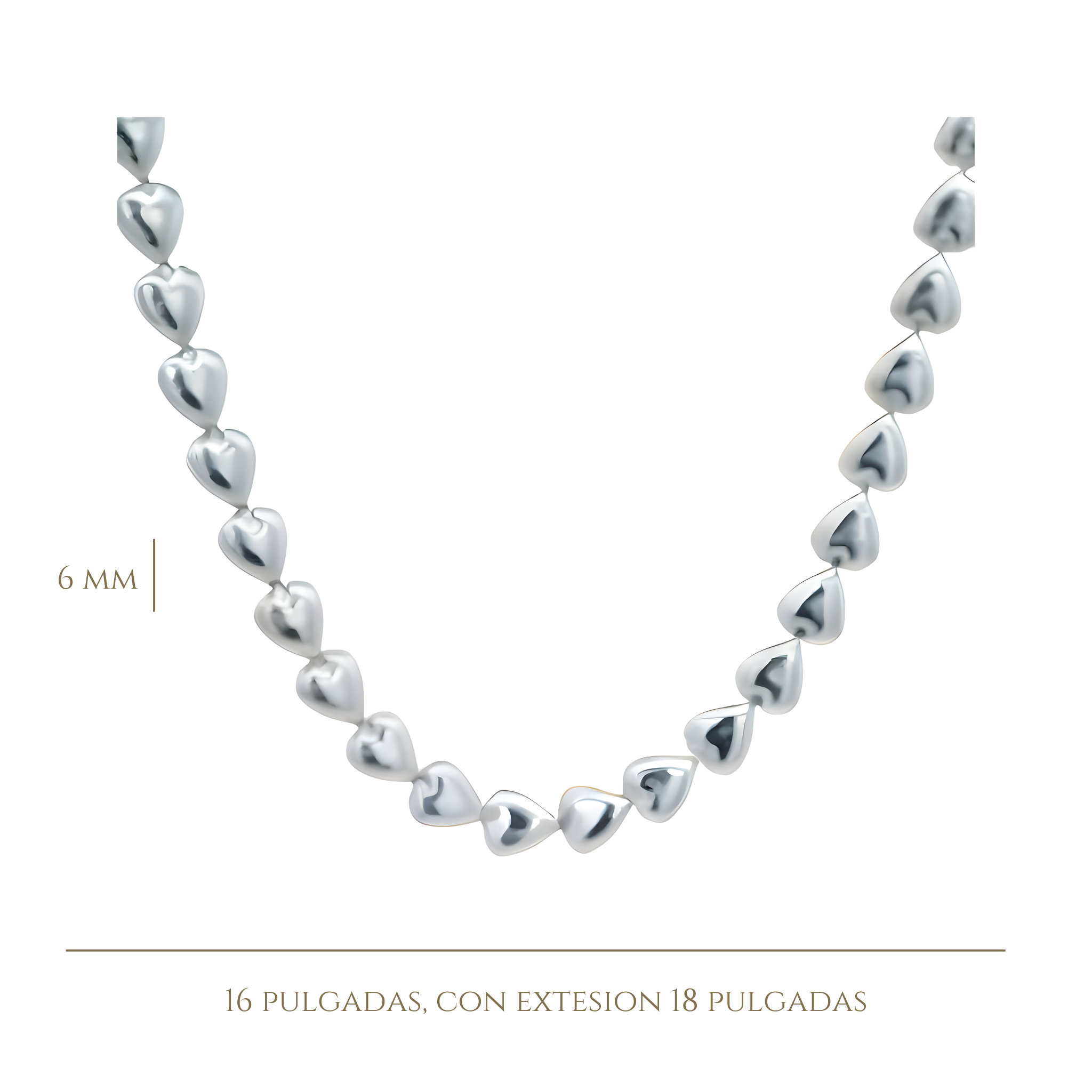 925SL TENNIS HEART SMOOTH NECKLACE