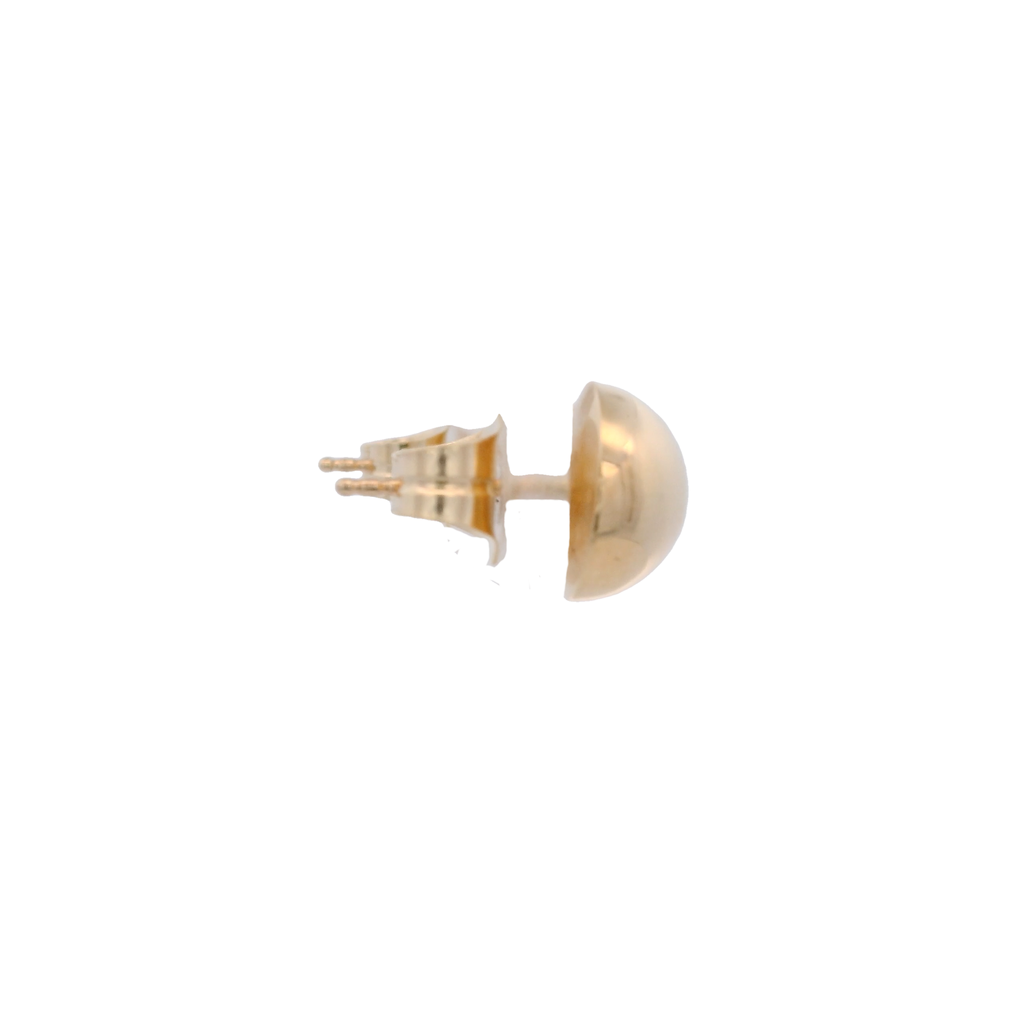 14KY DOME CIRCLE SMOOTH 9MM EARRINGS