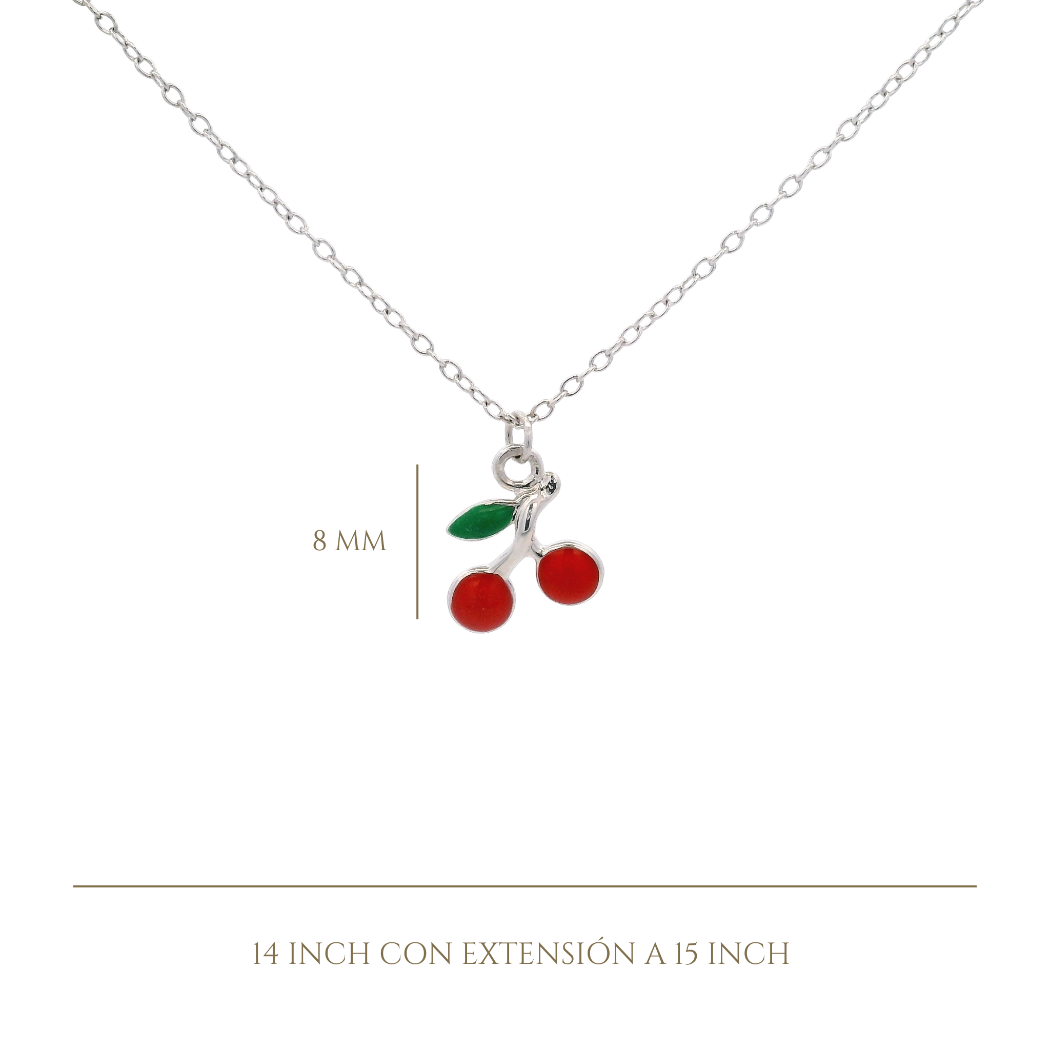 925SL SOLITARY CHERRIES NECKLACE