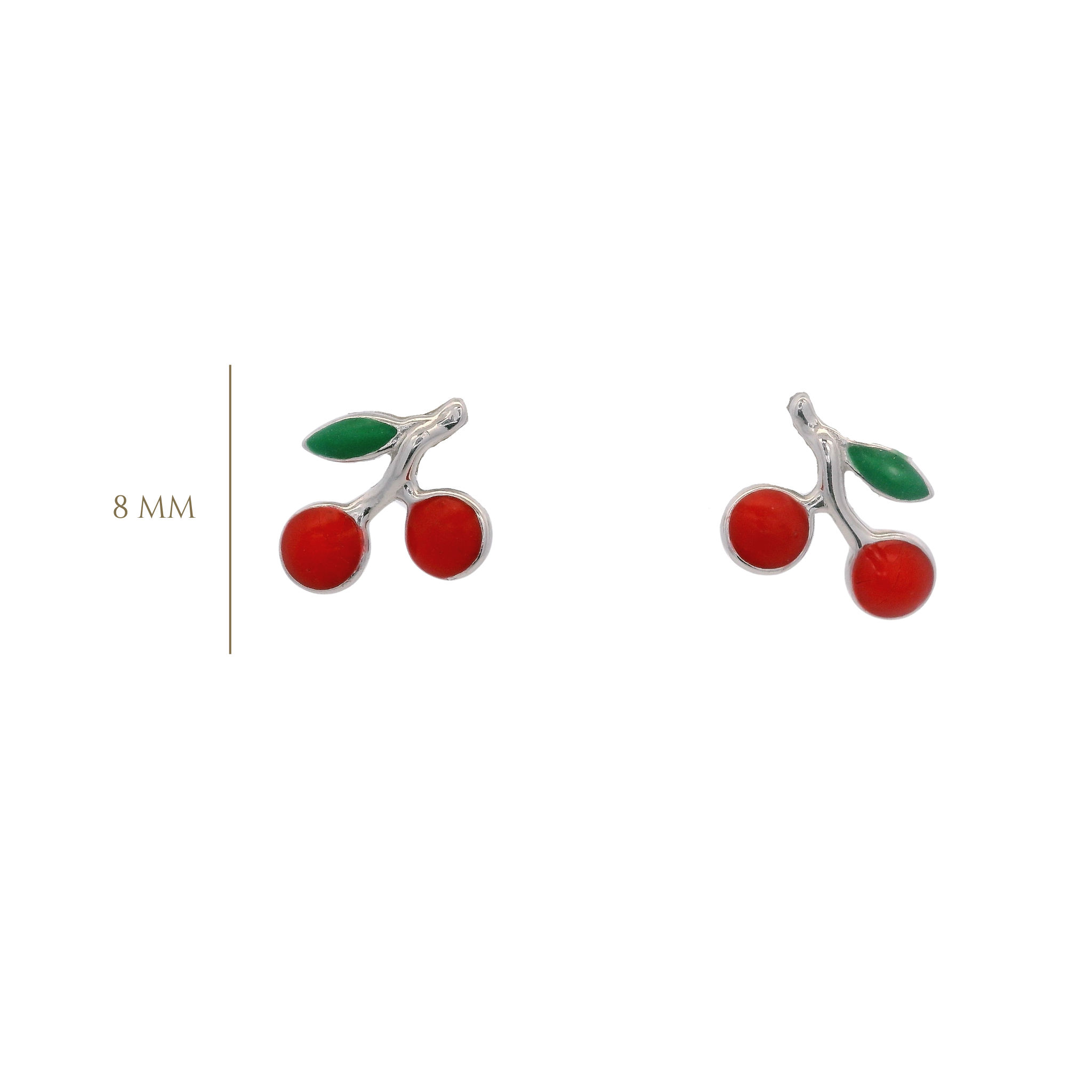 925SL CHERRIES STUD EARRINGS