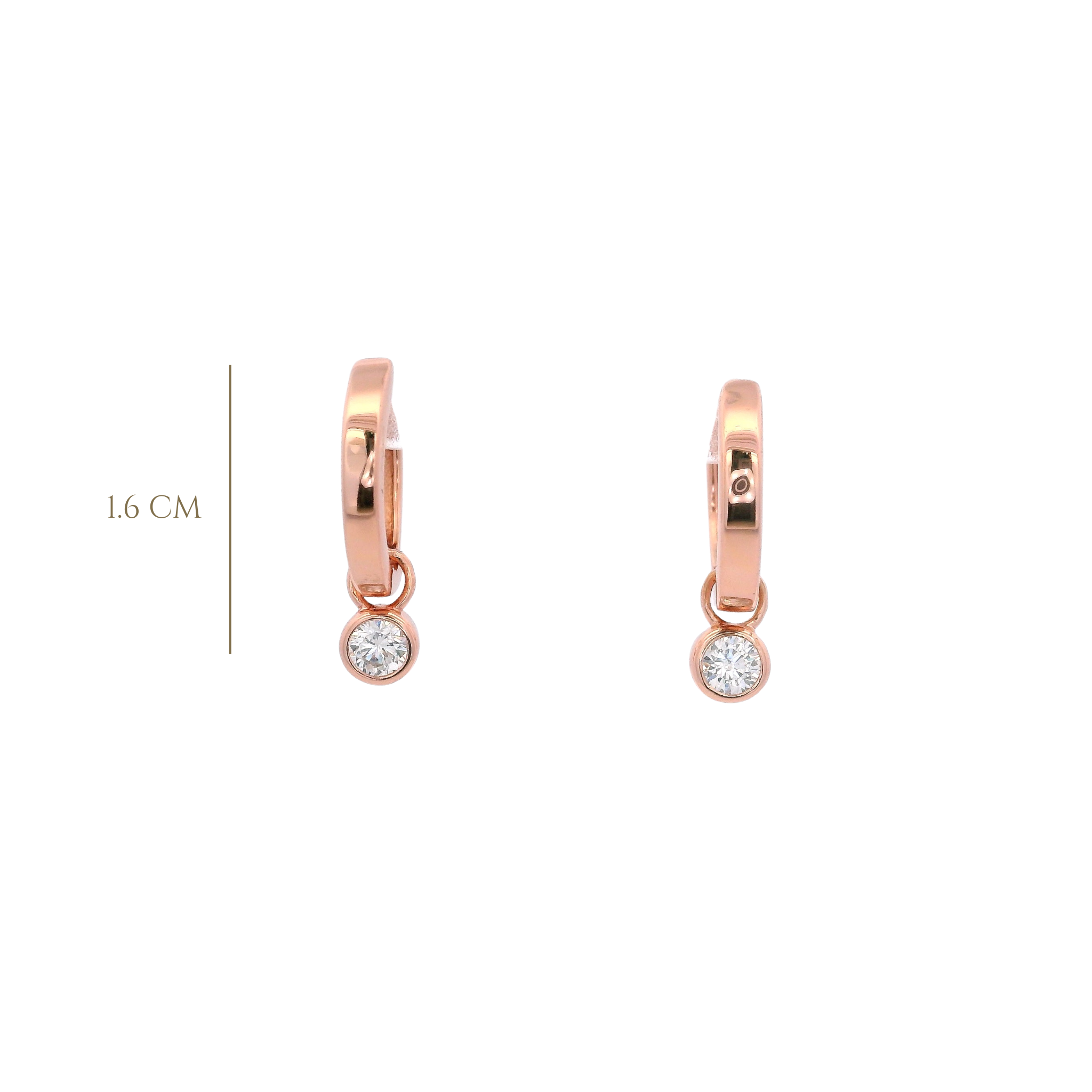 925RG PENDANT MINI BEZEL CZ HUGGIES