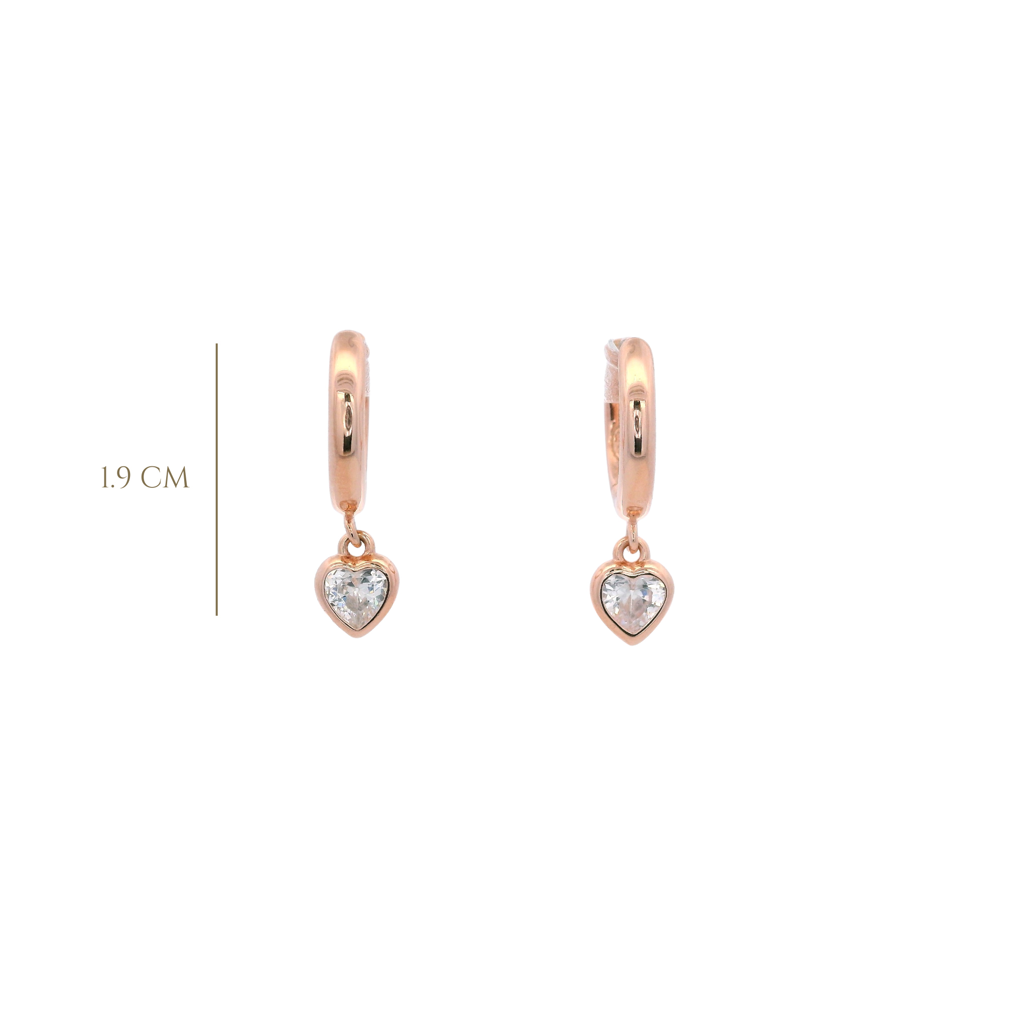 925RG PENDANT MINI HEART CZ HUGGIES