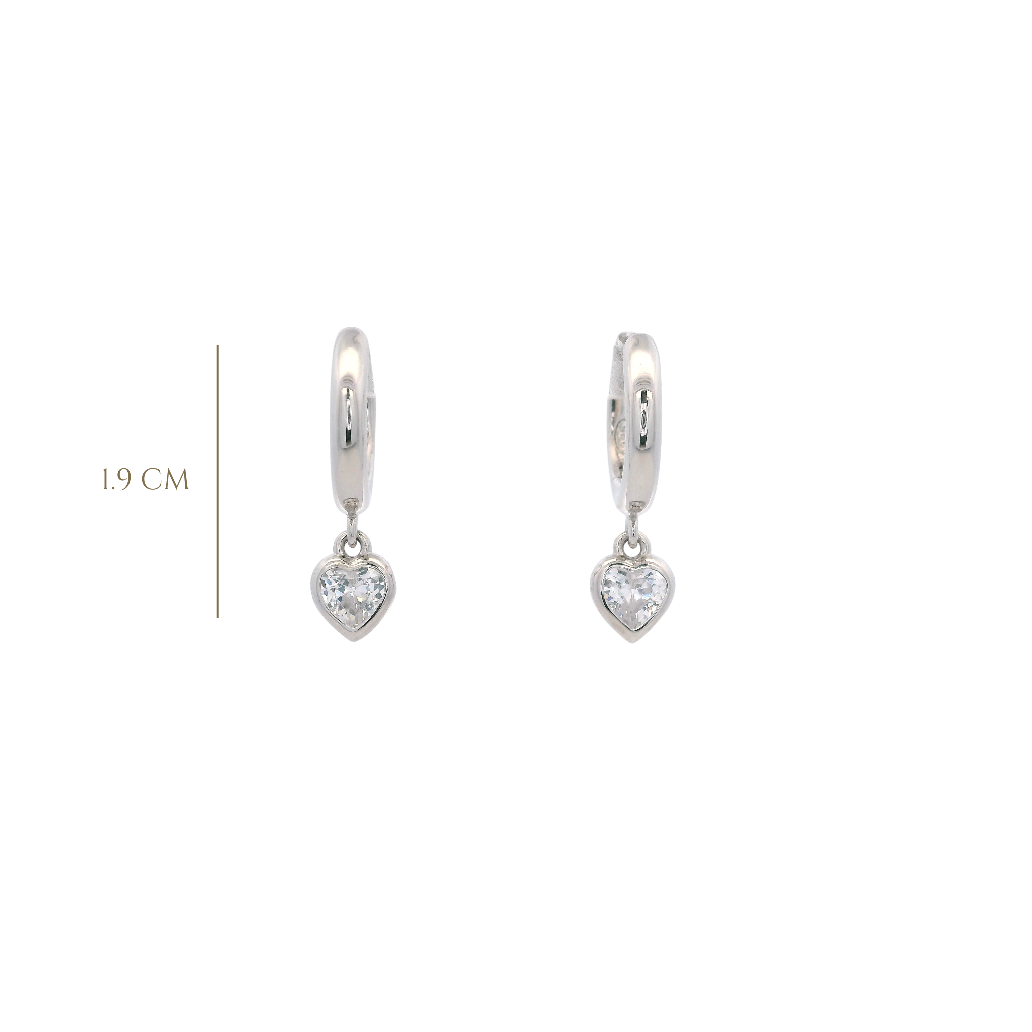 925SL PENDANT MINI HEART CZ HUGGIES