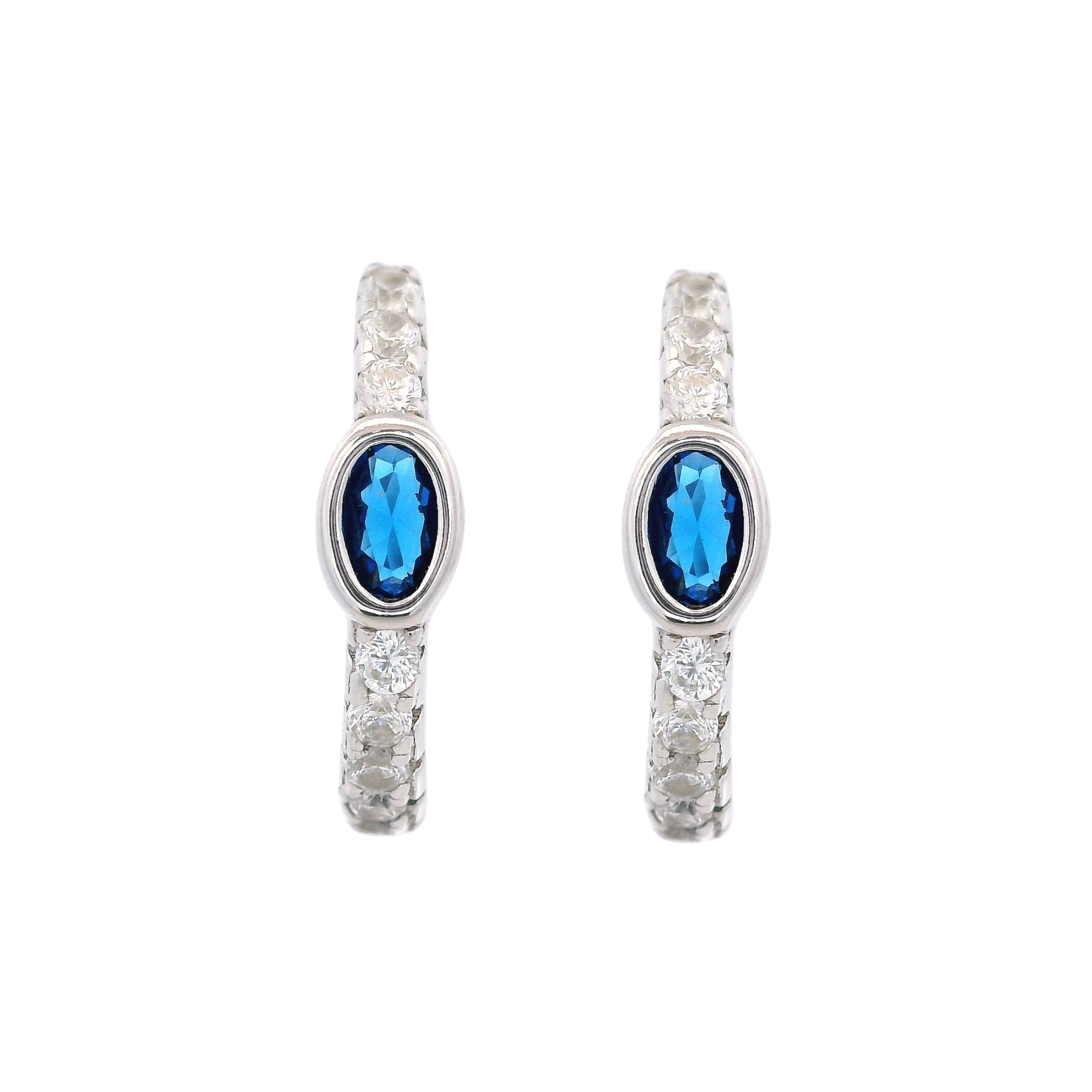 925SL SEMINFINITY CENTER DROP CZ BLUE HUGGIES