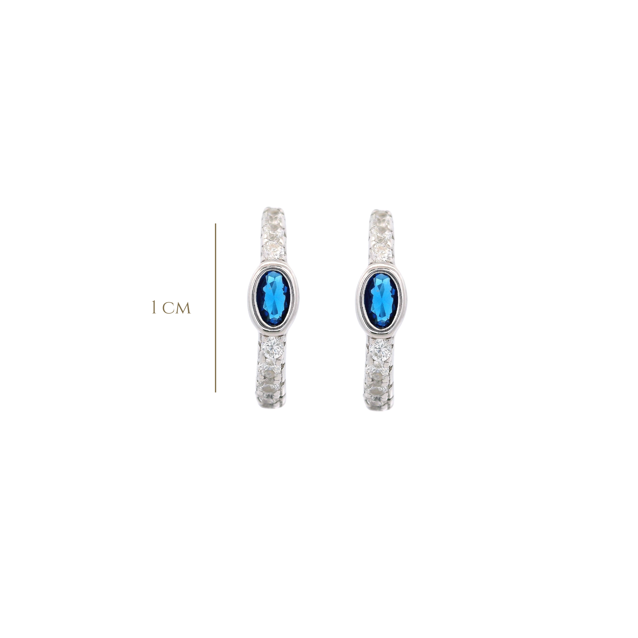 925SL SEMINFINITY CENTER DROP CZ BLUE HUGGIES