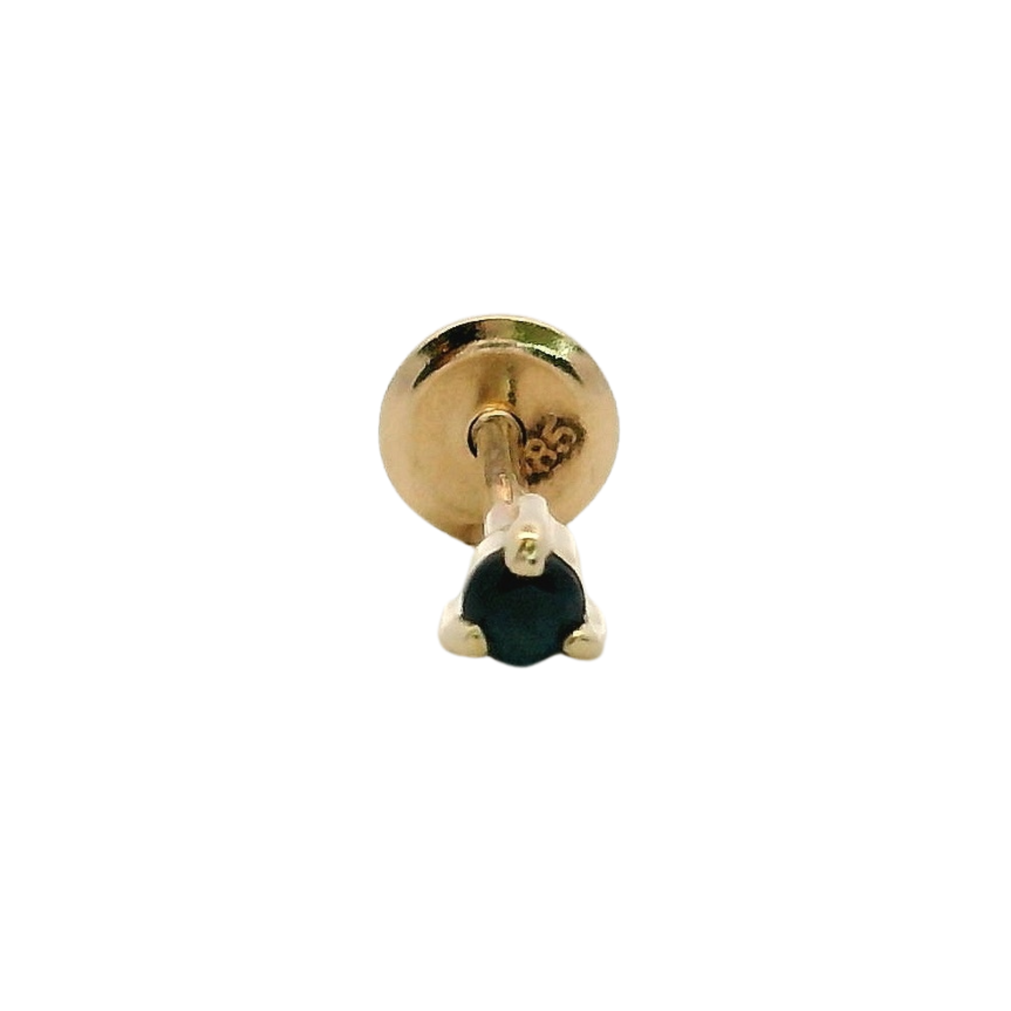 14KY PIERCING ZAFIRO 2 MM SOLITARIO