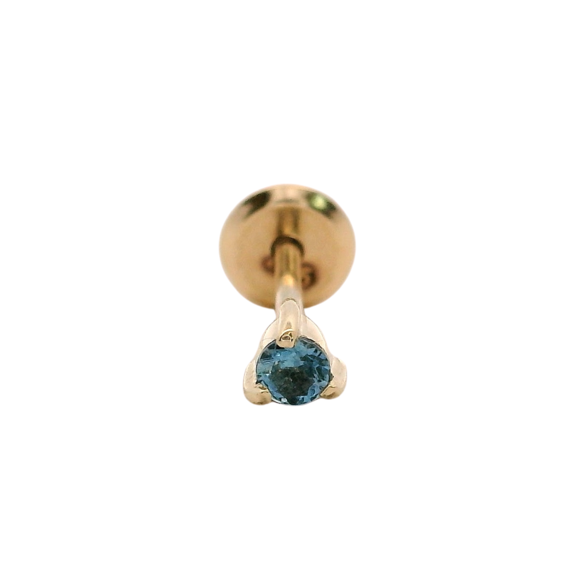 14KY PIERCING ZAFIRO 2 MM SOLITARIO