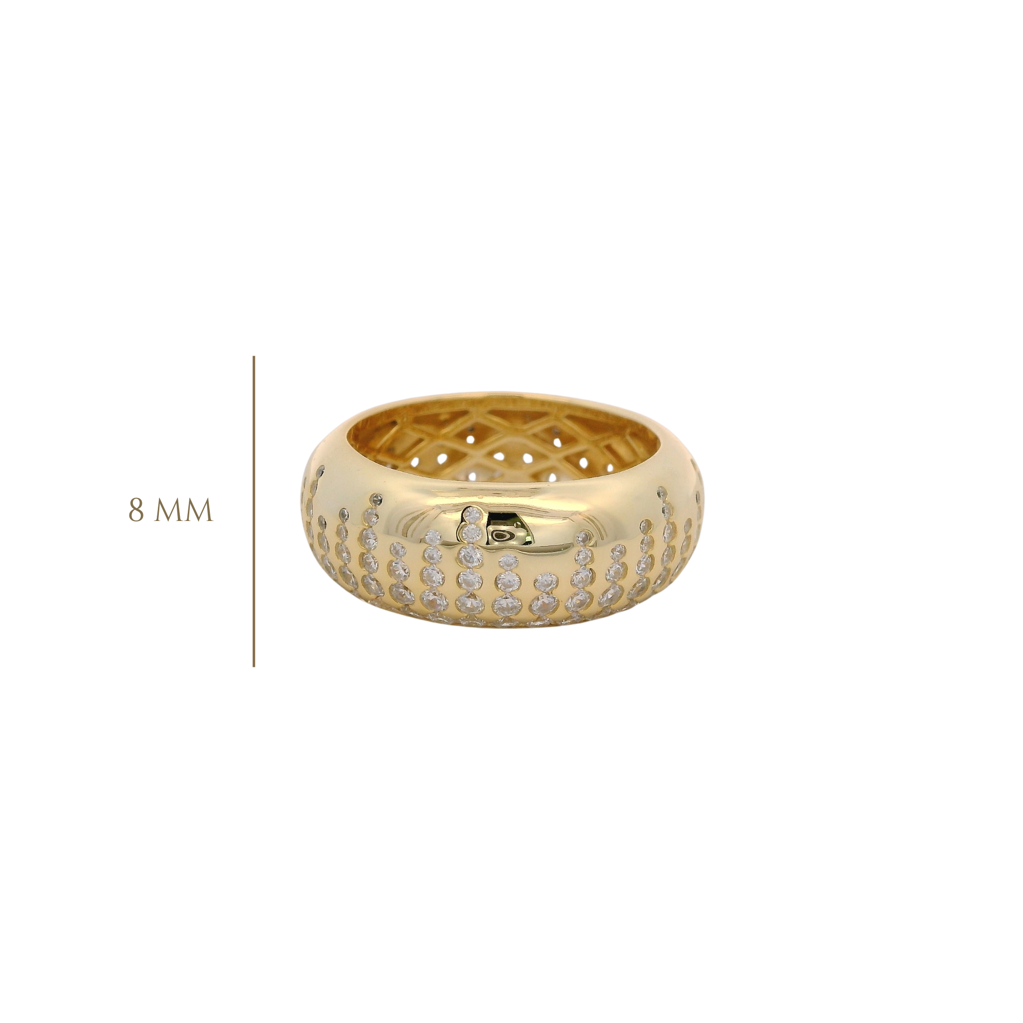 925YG SEMINFINITY RING T8