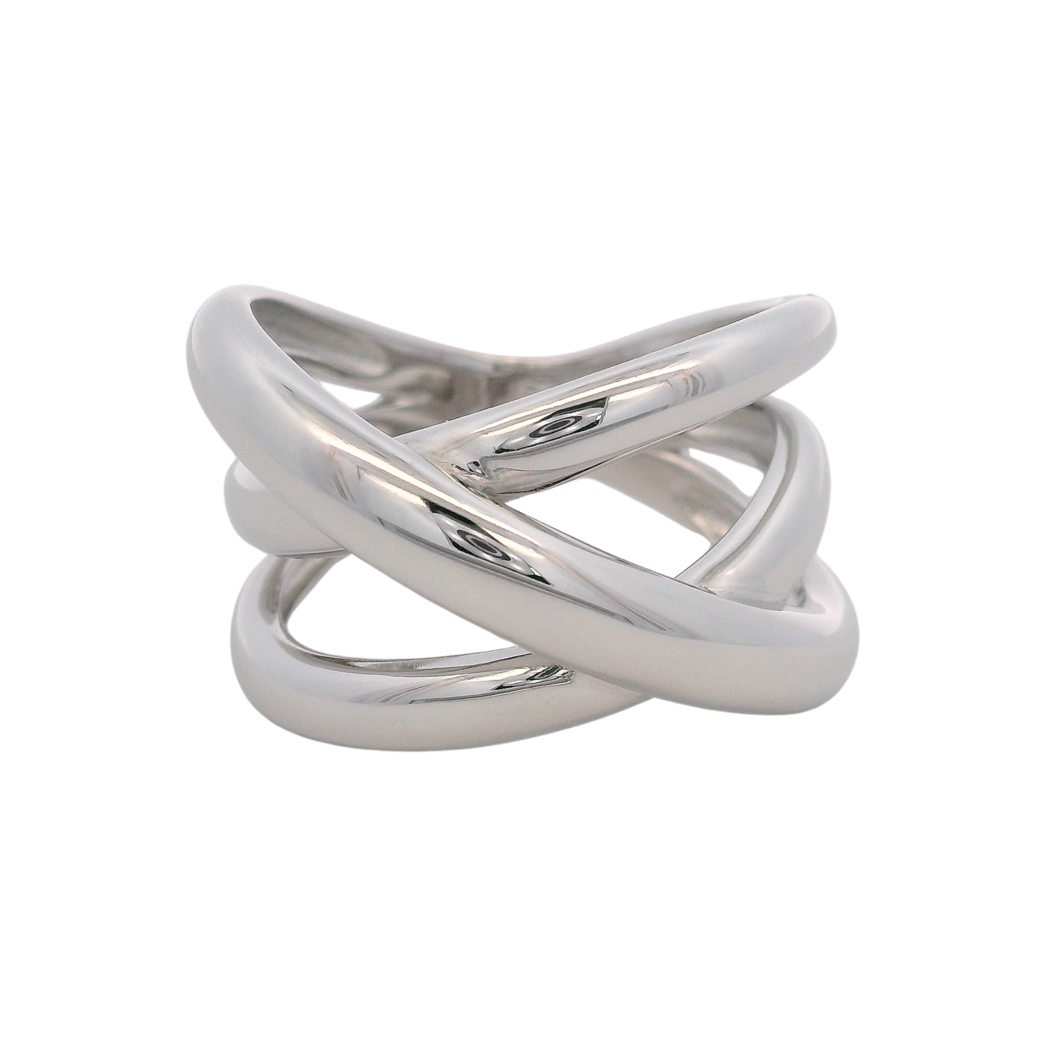 925SL INTERTWINED RING T7