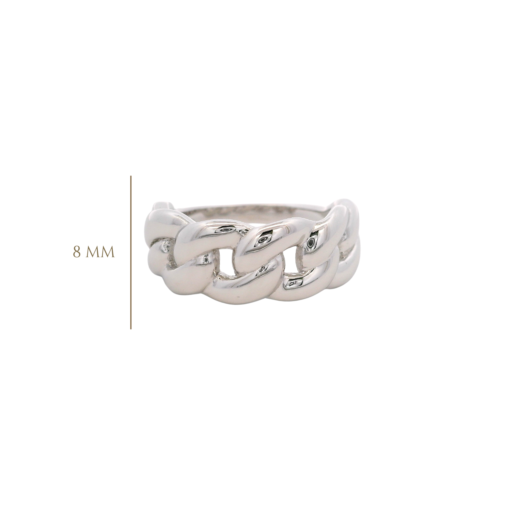 925SL CHUNKY LINK RING T7