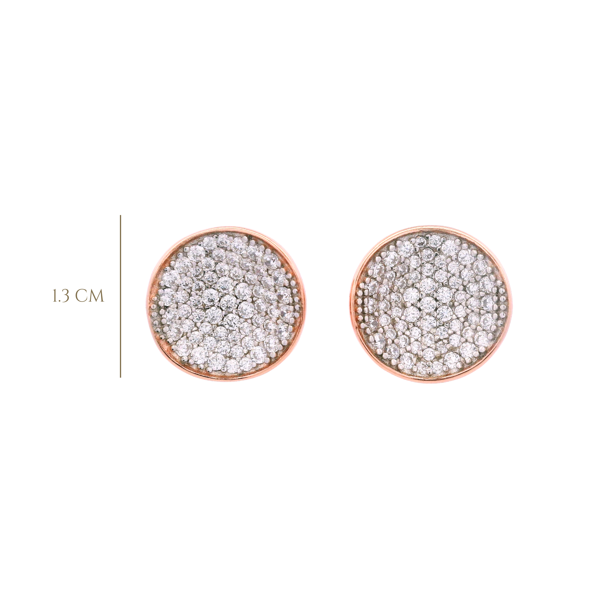 925RG CIRCLE DOME PAVE EARRINGS