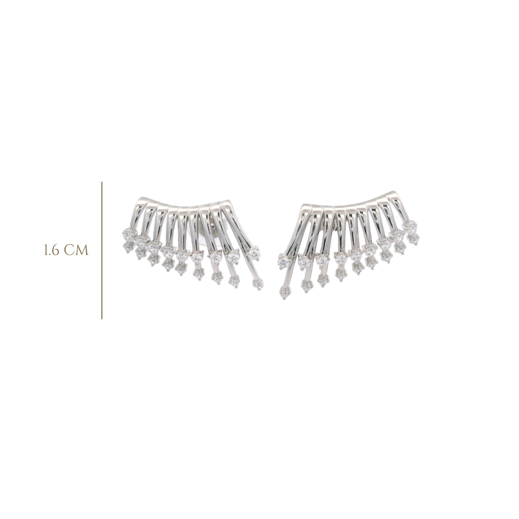 925SL CLAW WINGS CZ EARRINGS