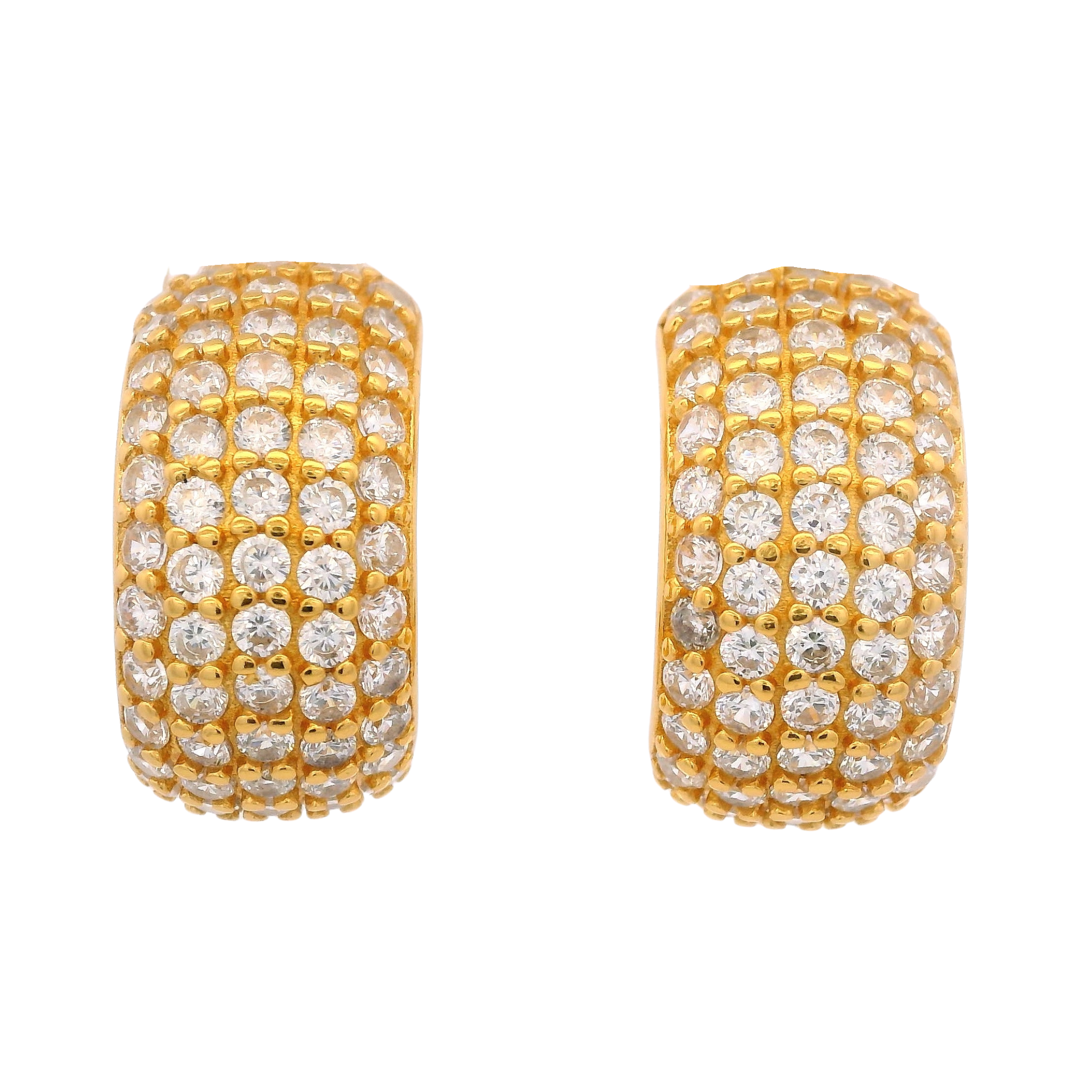 925YG BAGUETTE HOOPS CZ