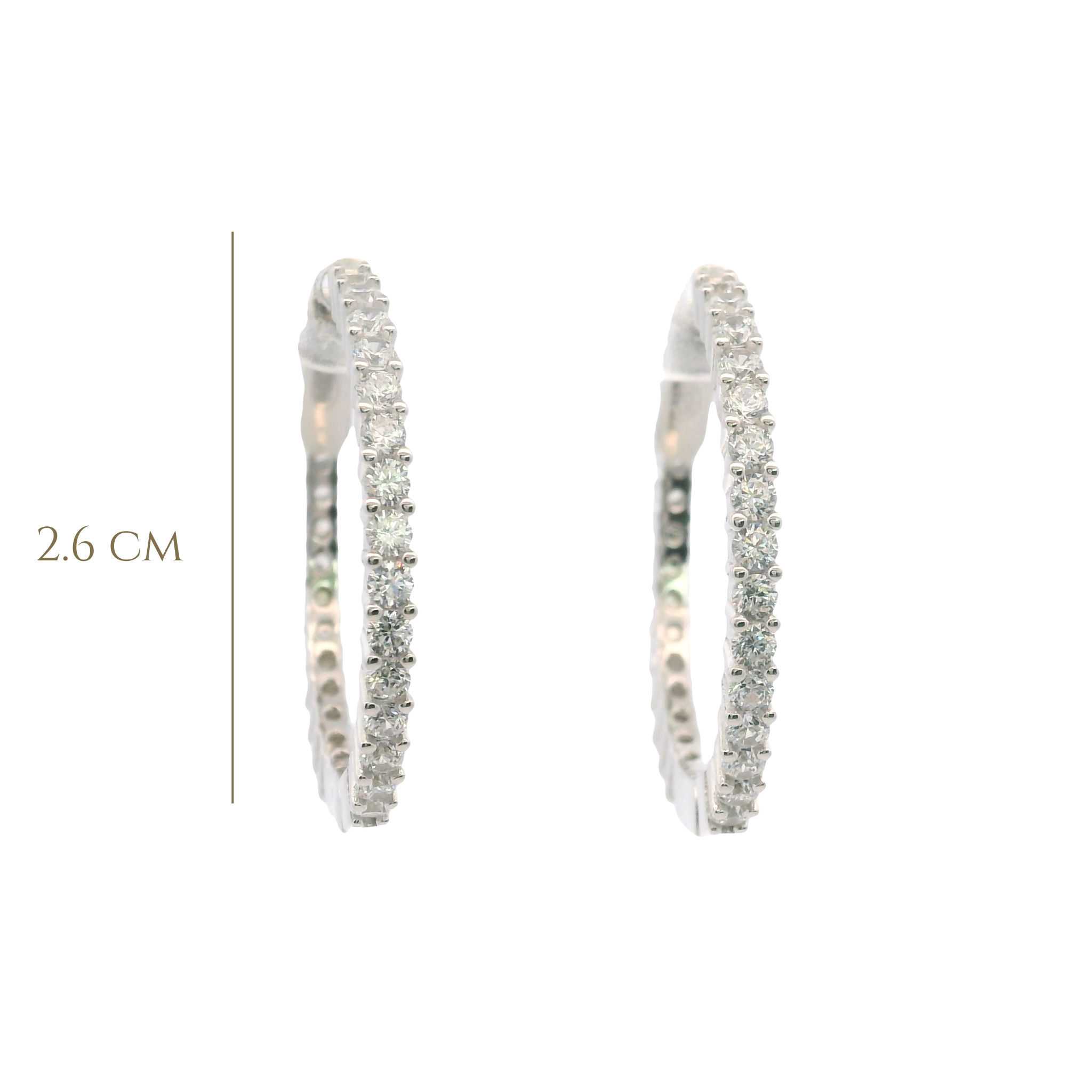 925SL SEMI INFINITY CZ HOOPS