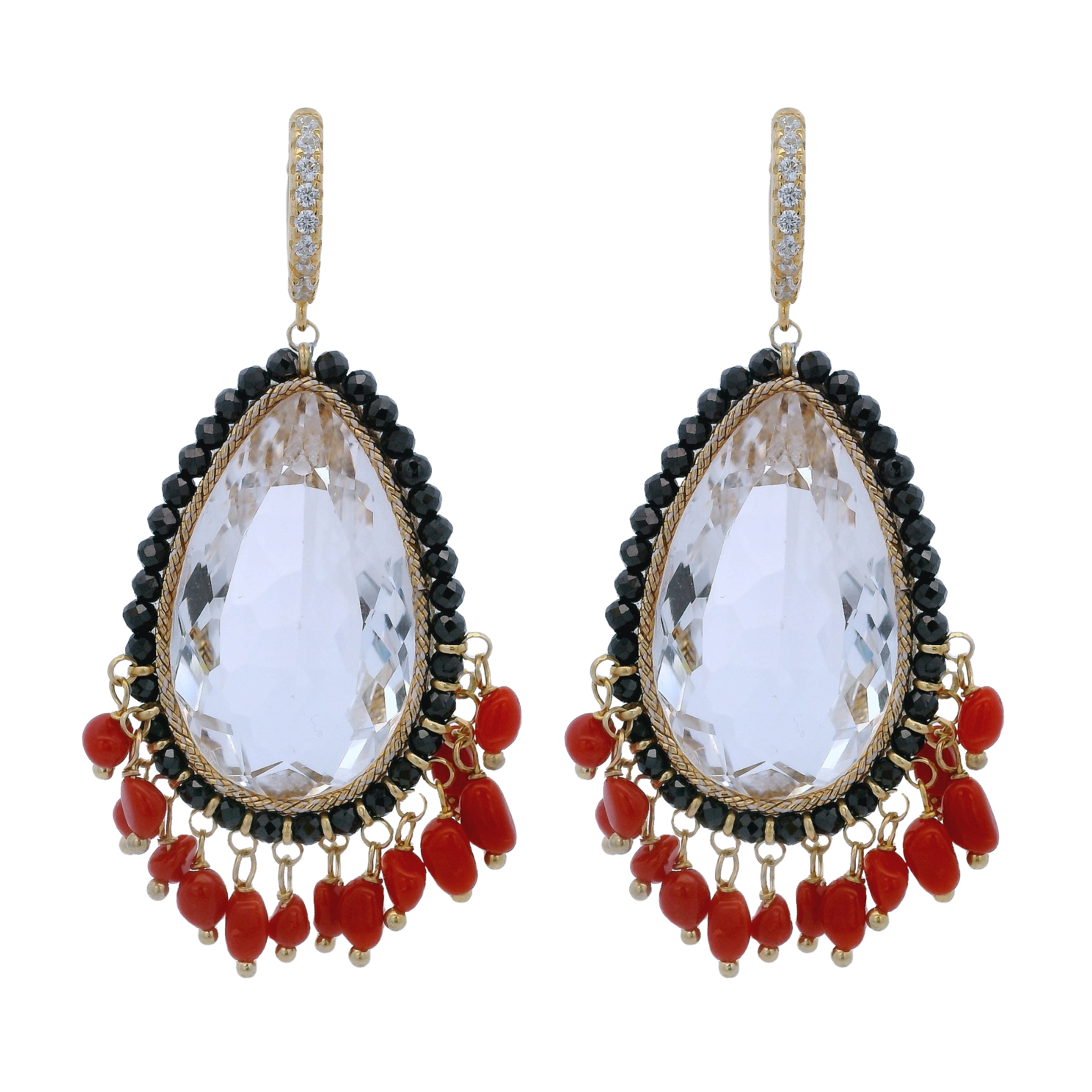 925GG ECCHINI IDRO GOCCIA TRASPARENTE CALLO ZIRNI EARRINGS