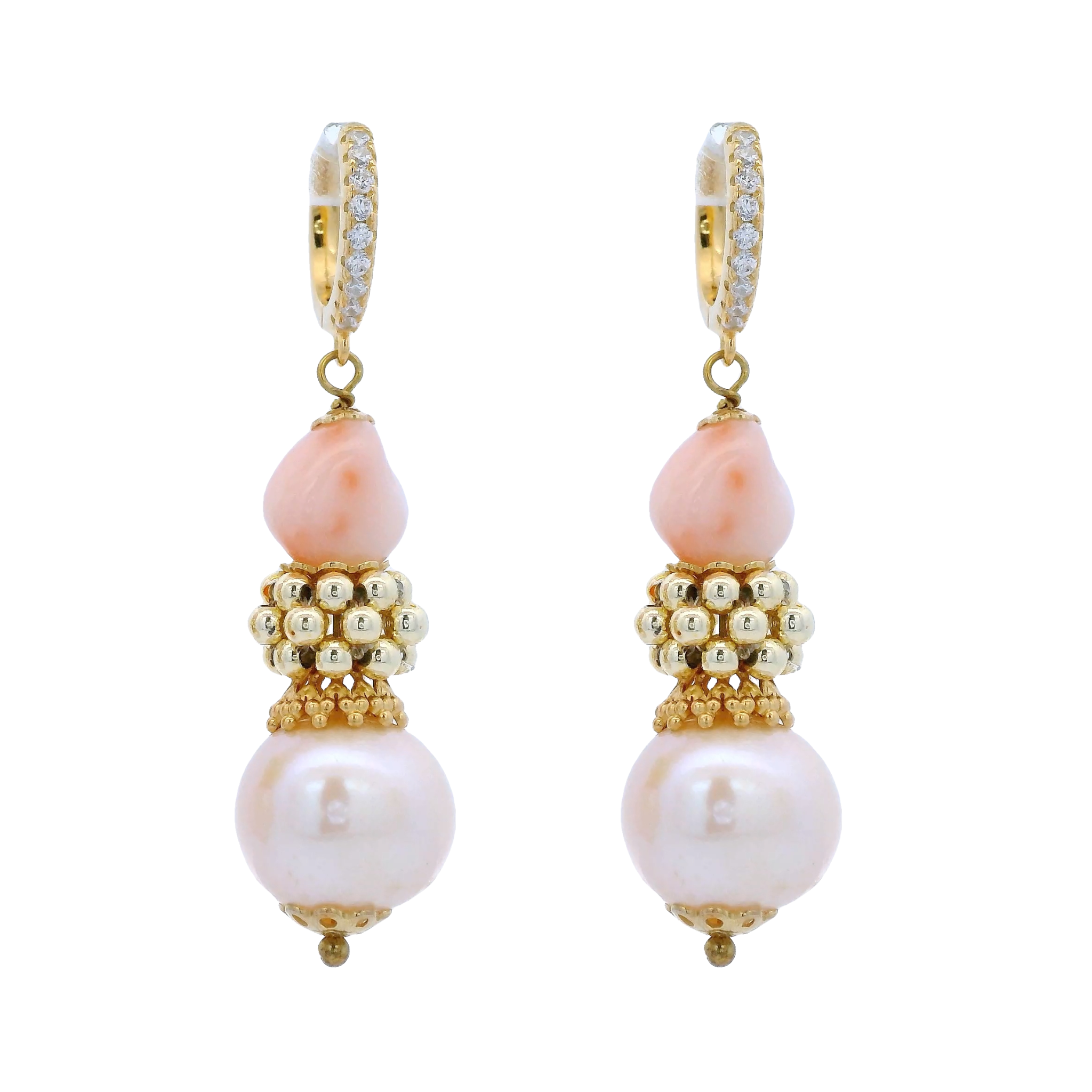 925GG PERLE CALLO ROSA EARRINGS