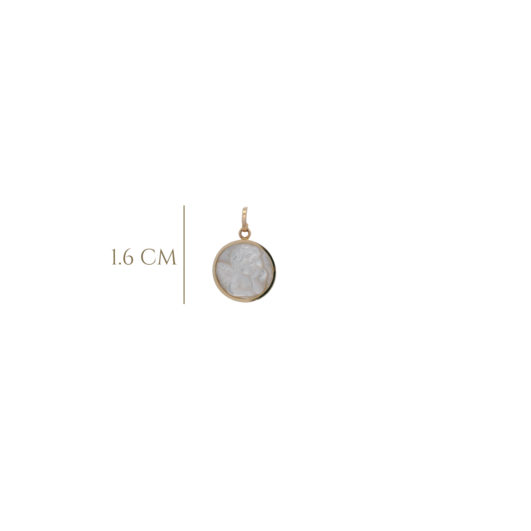 14KY GUARDIAN ANGEL 13MM MEDAL