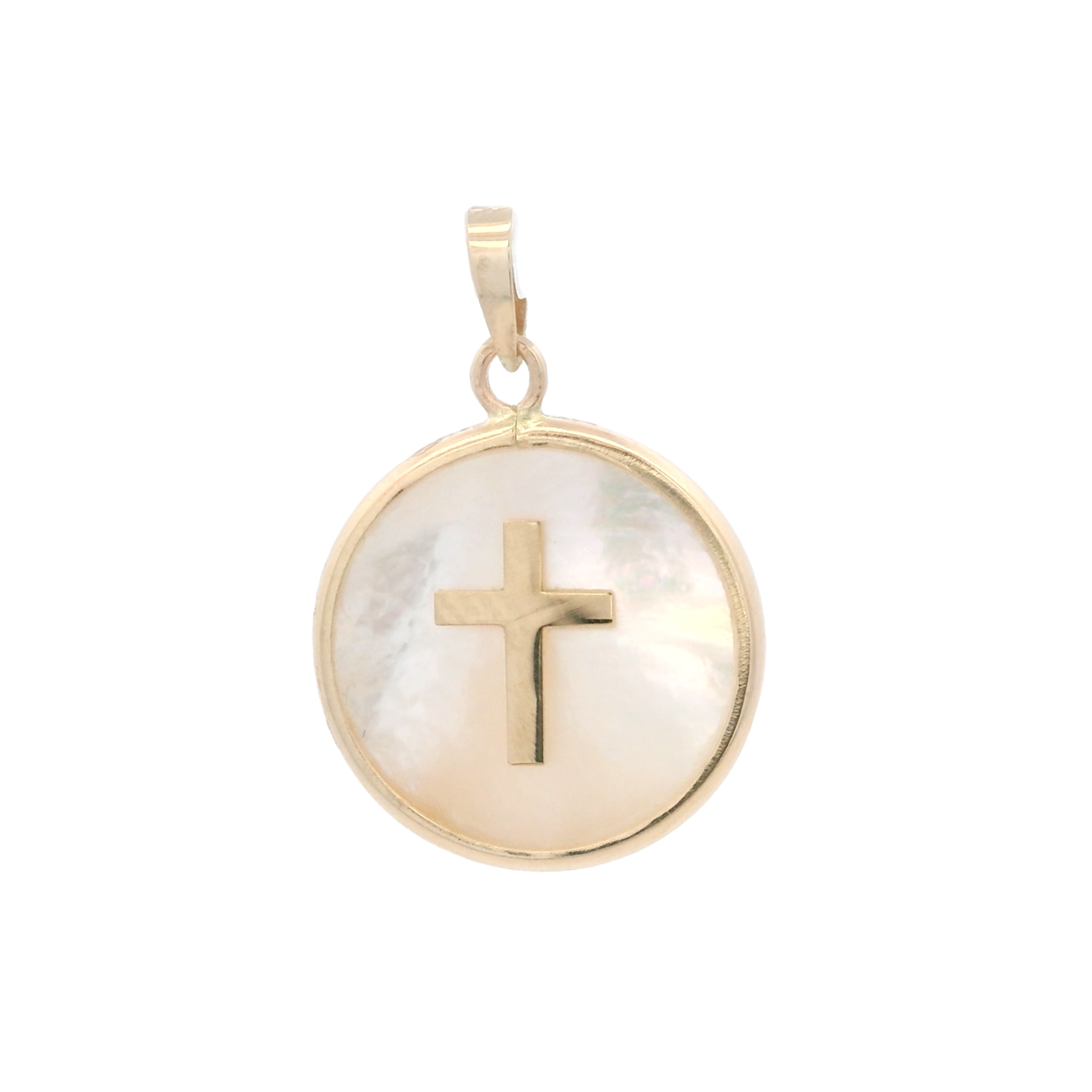 14KY CROSS OF NACAR SHELL MEDAL